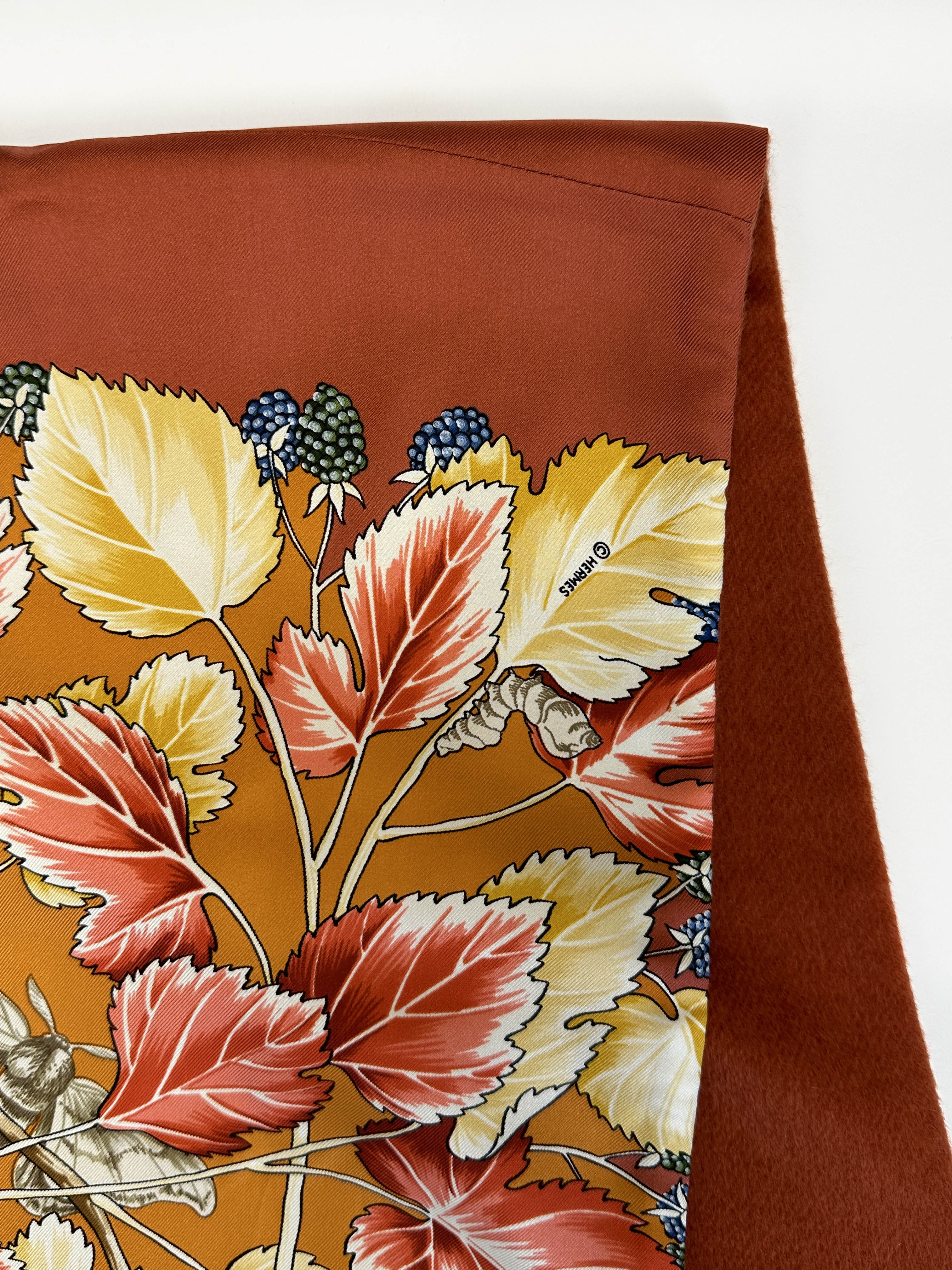 Hermès L'aribe de Soie Silk Angora Shawl