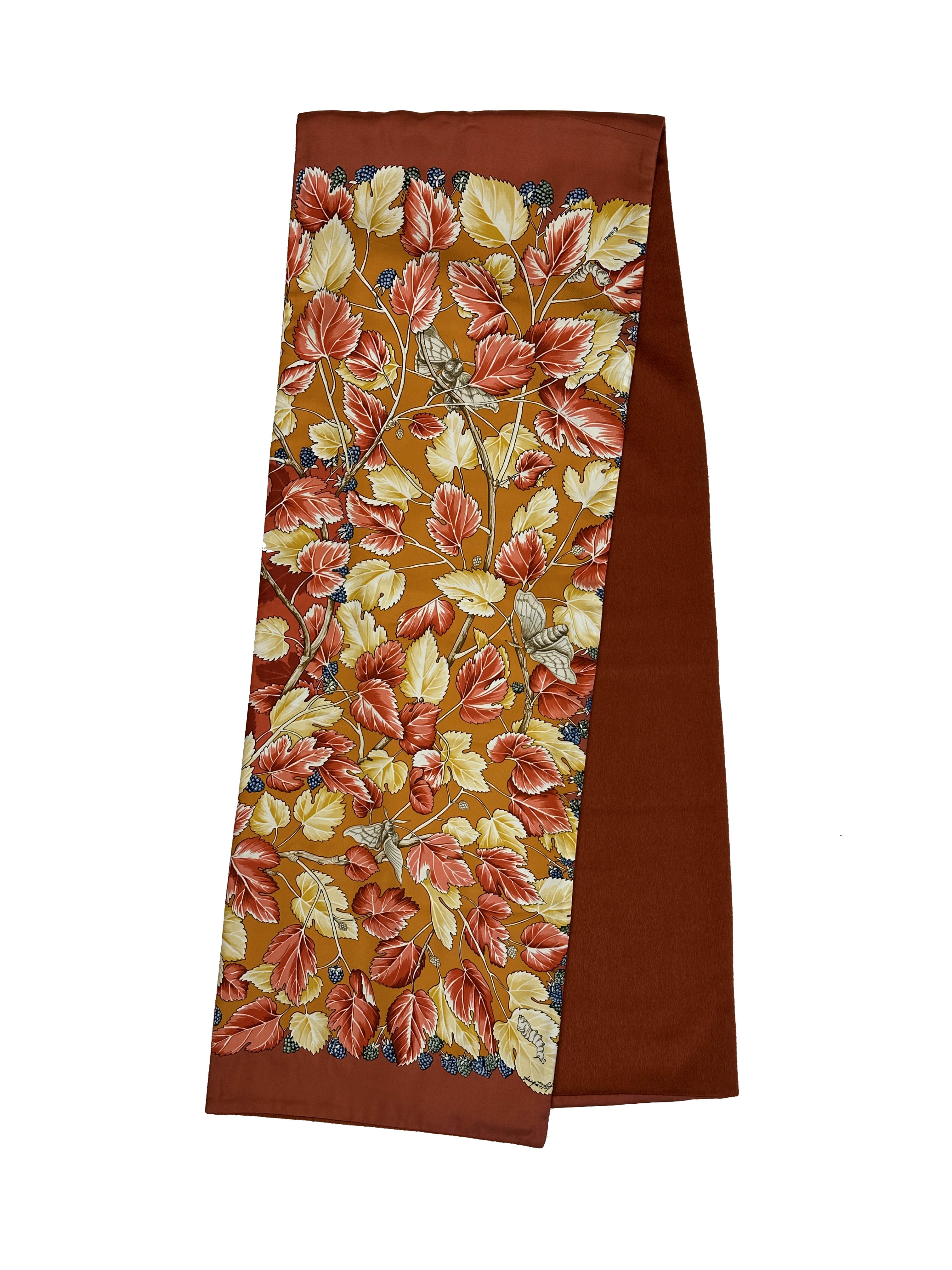 Hermès L'aribe de Soie Silk Angora Shawl