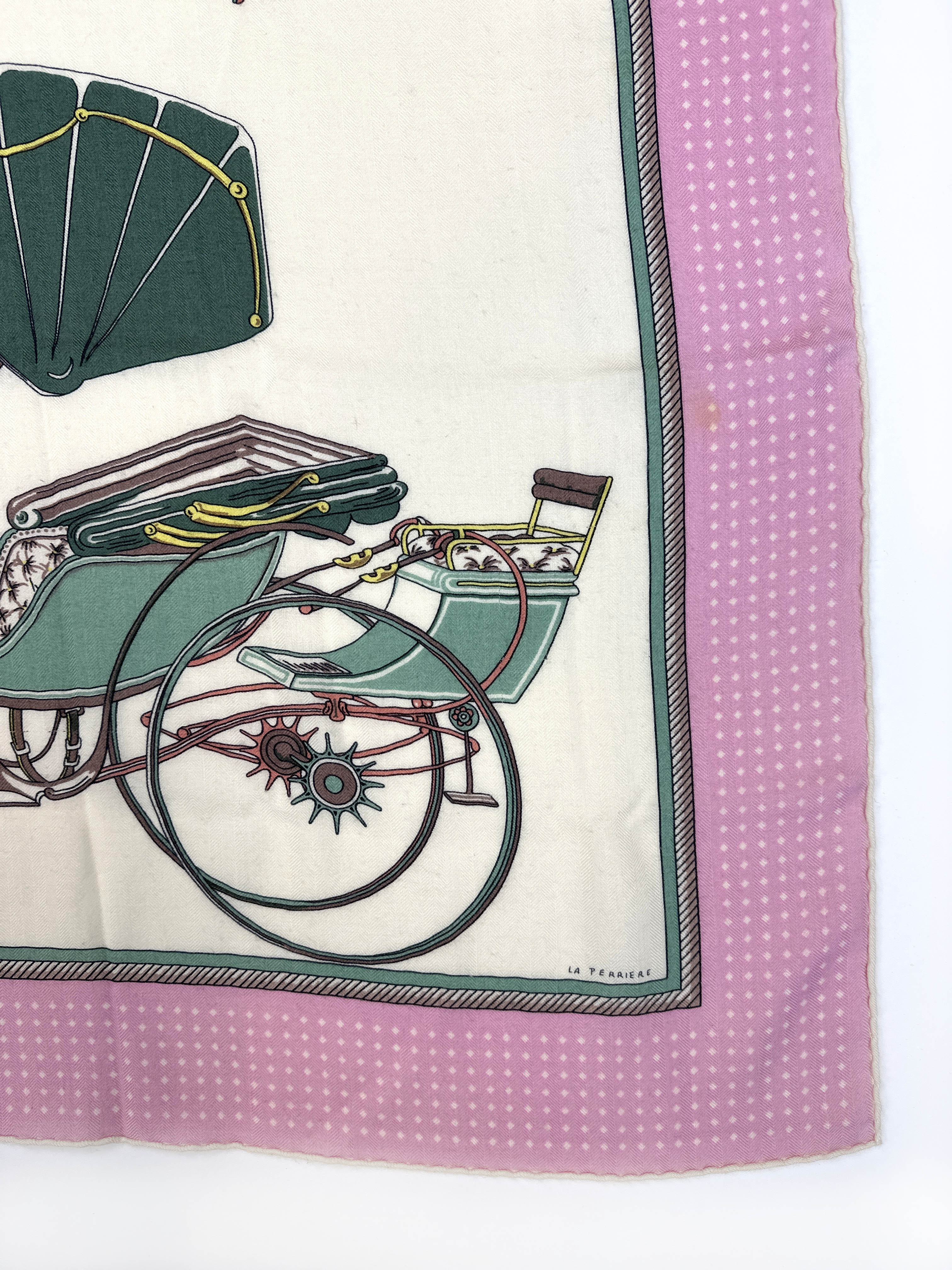 Hermès Les Voitures à Transformation Cashmere Silk 140