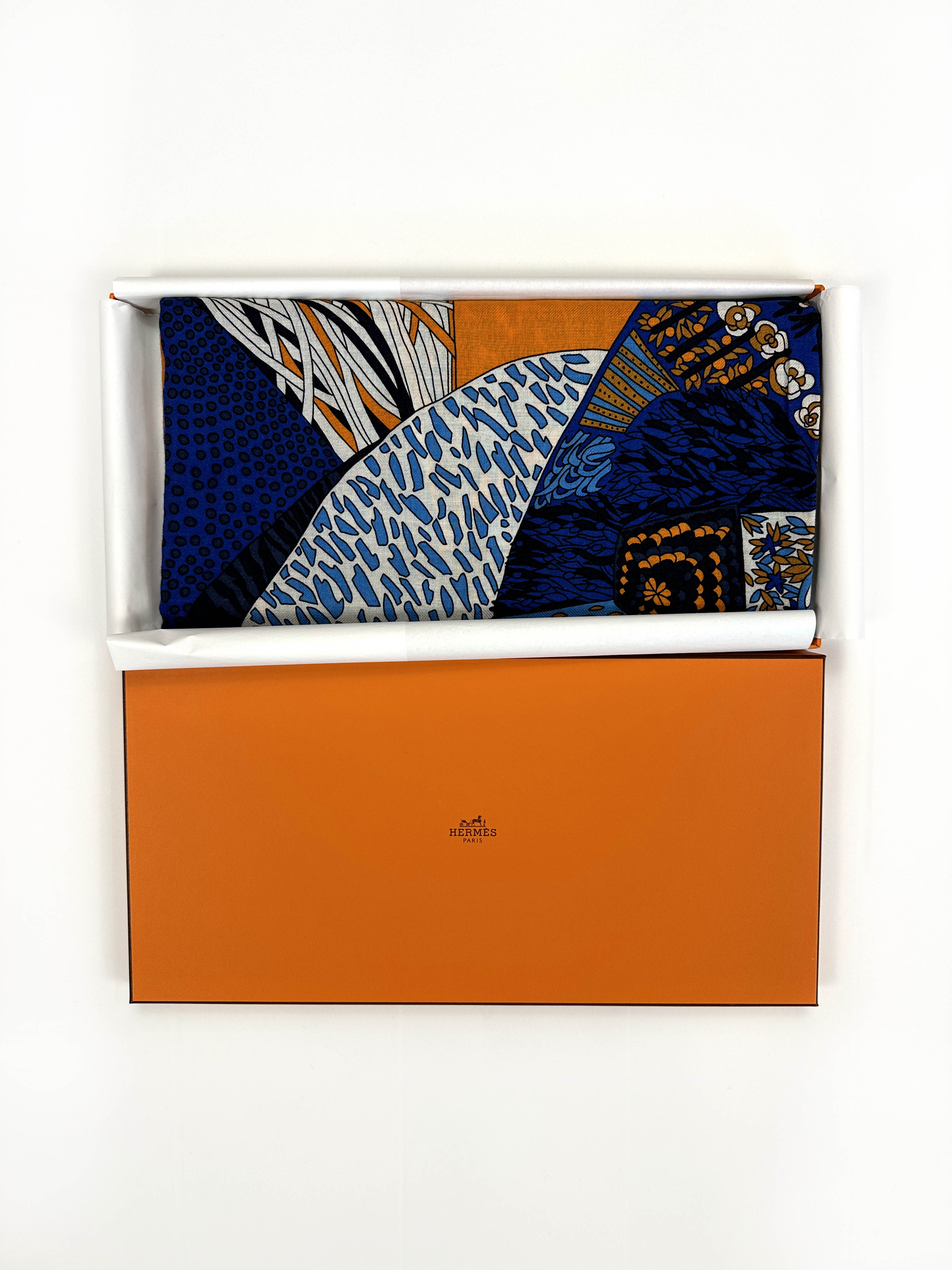 Hermès À Travers Champs Cashmere Silk 140