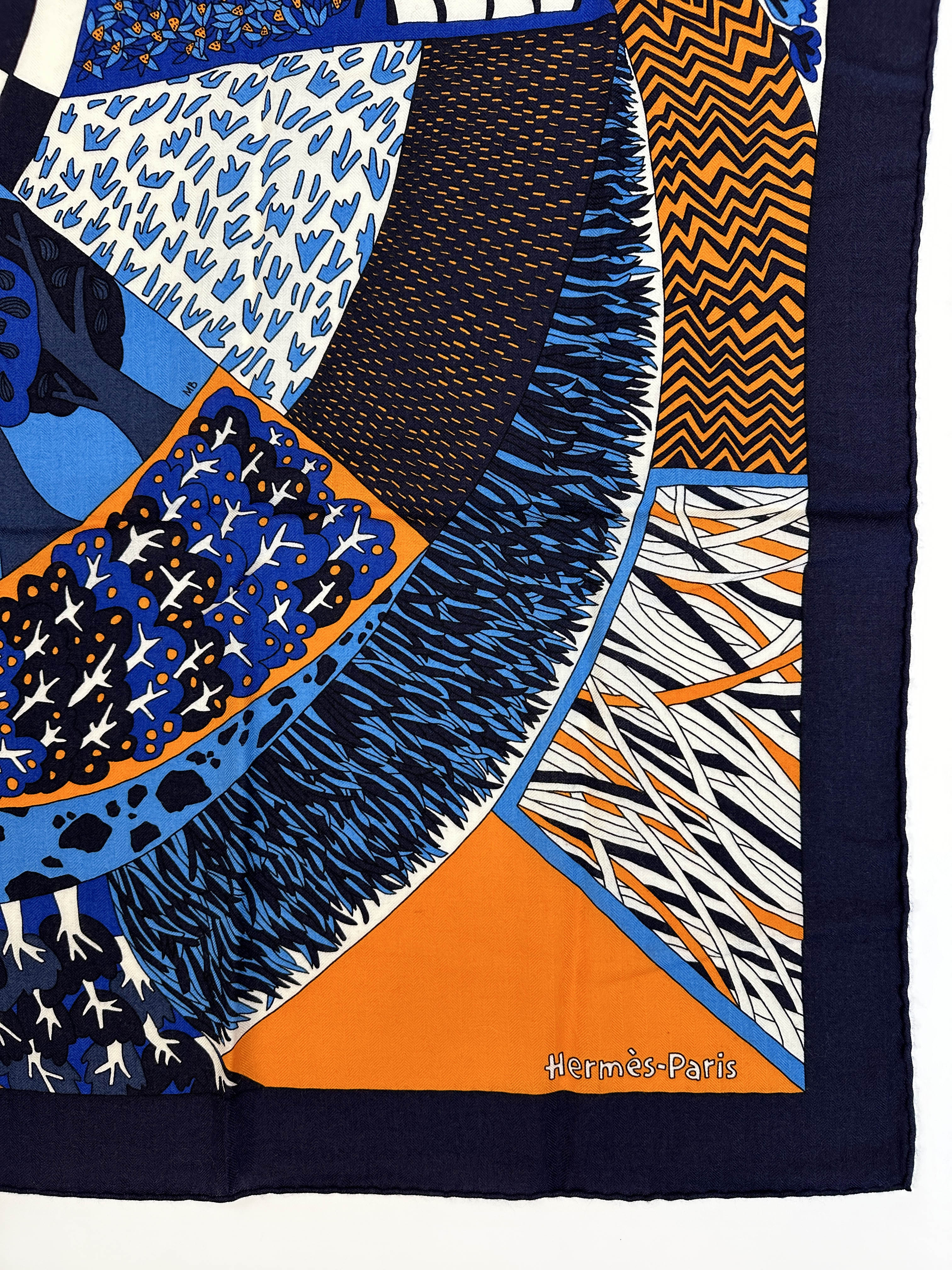 Hermès À Travers Champs Cashmere Silk 140