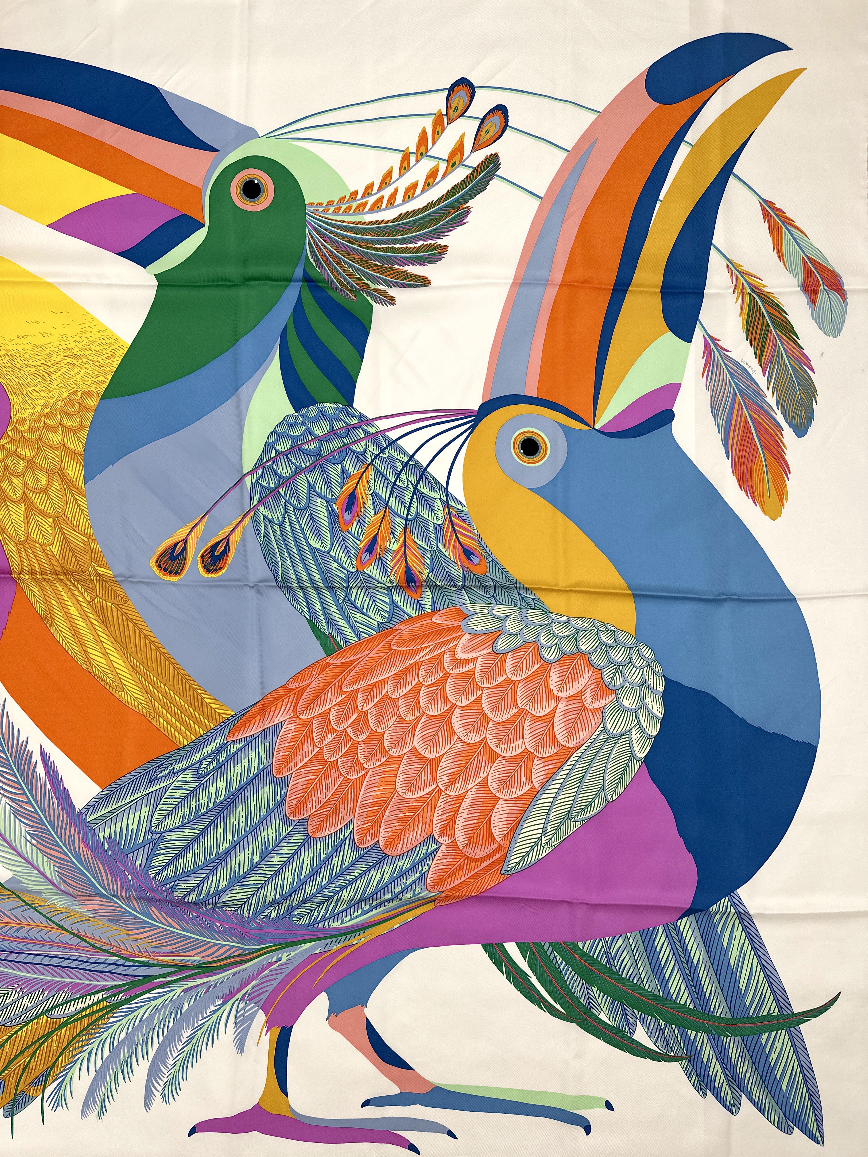 Hermès Toucans de Paradis Silk 140