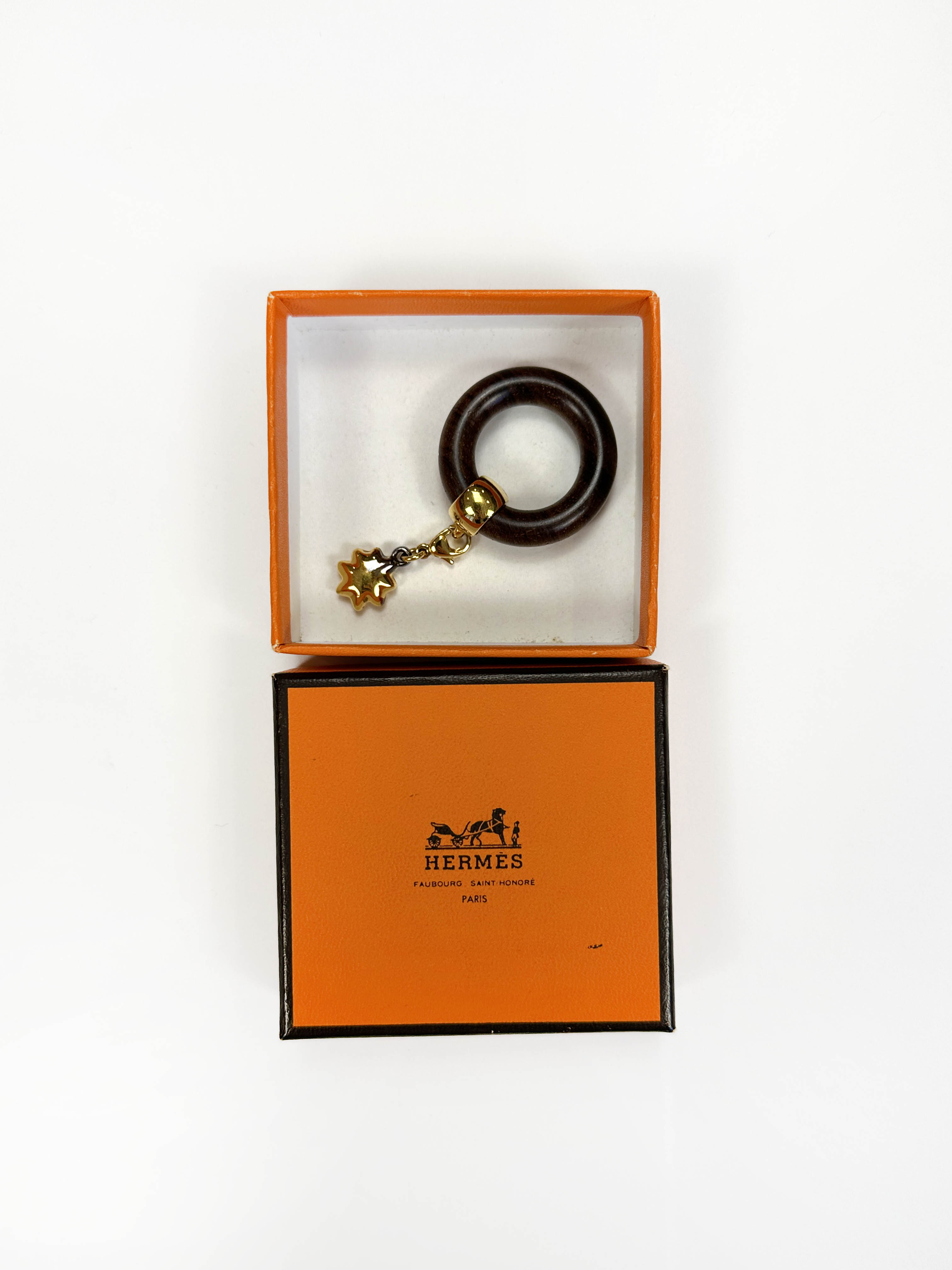 Hermès Wooden Scarf Ring