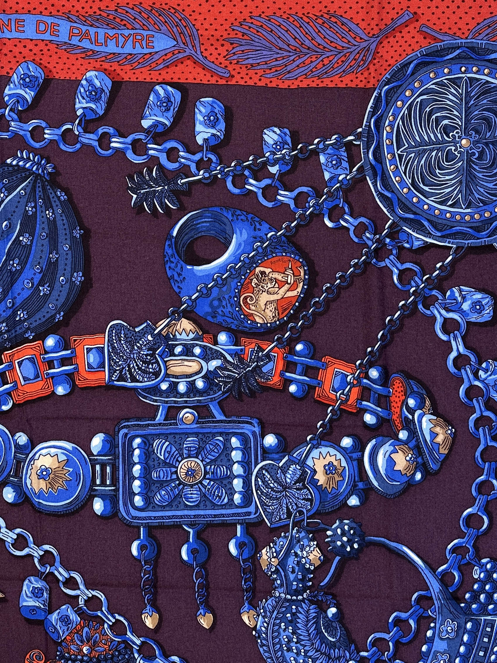 Hermès Zenobie, Reine de Palmyre Cashmere Silk 140