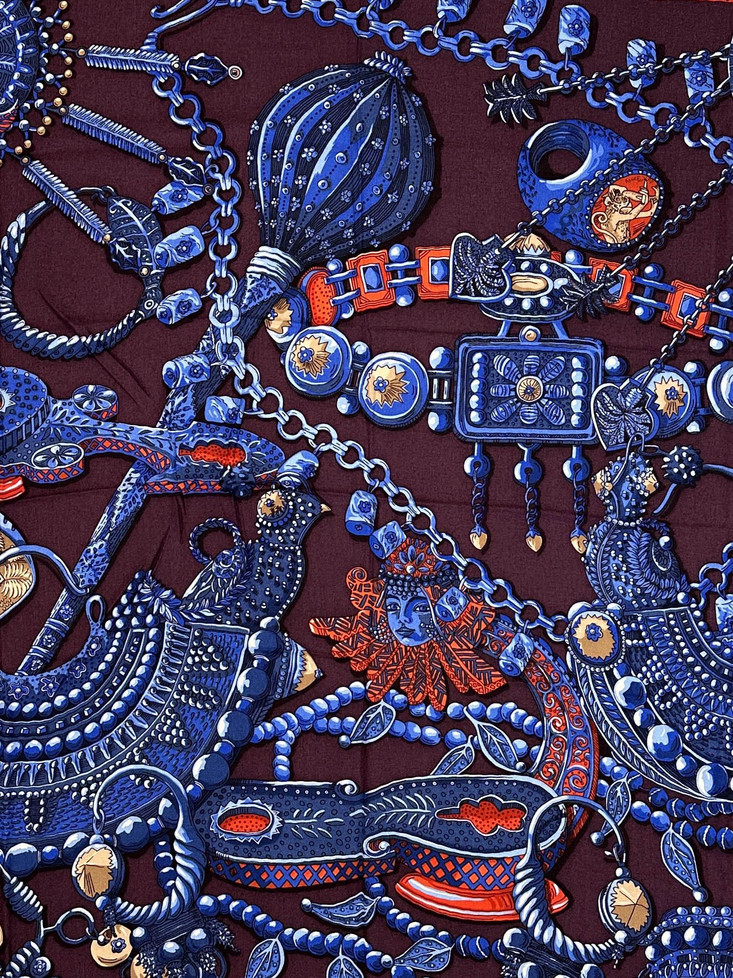 Hermès Zenobie, Reine de Palmyre Cashmere Silk 140