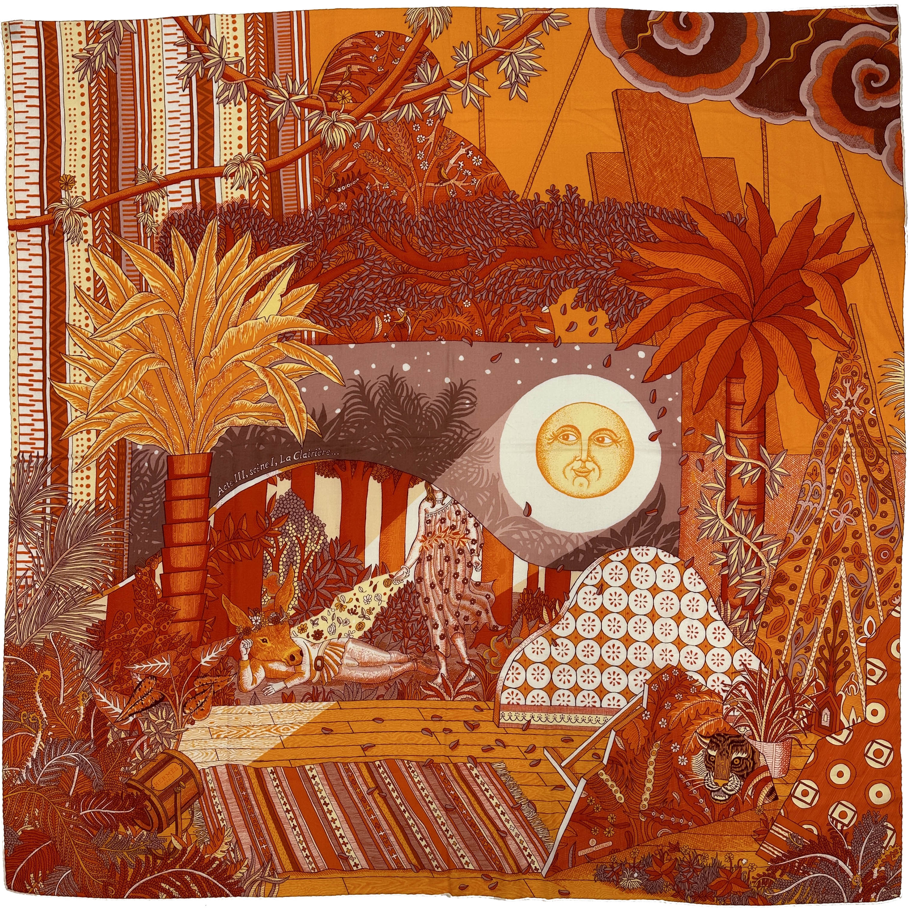 Hermès Act III, Scene I, La Clairiere Cashmere Silk 140