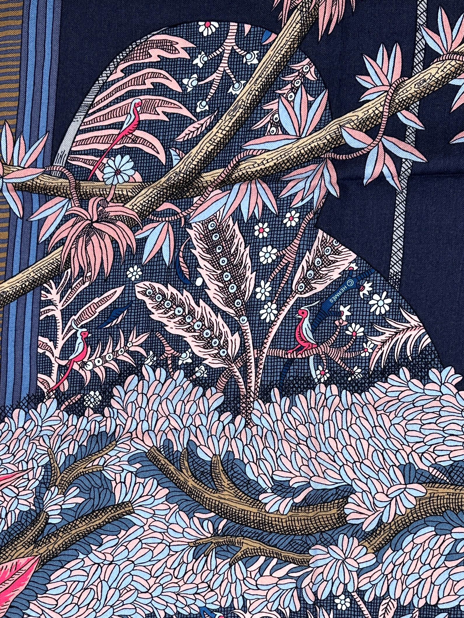 Hermès Act III, Scene I, La Clairiere Cashmere Silk 140