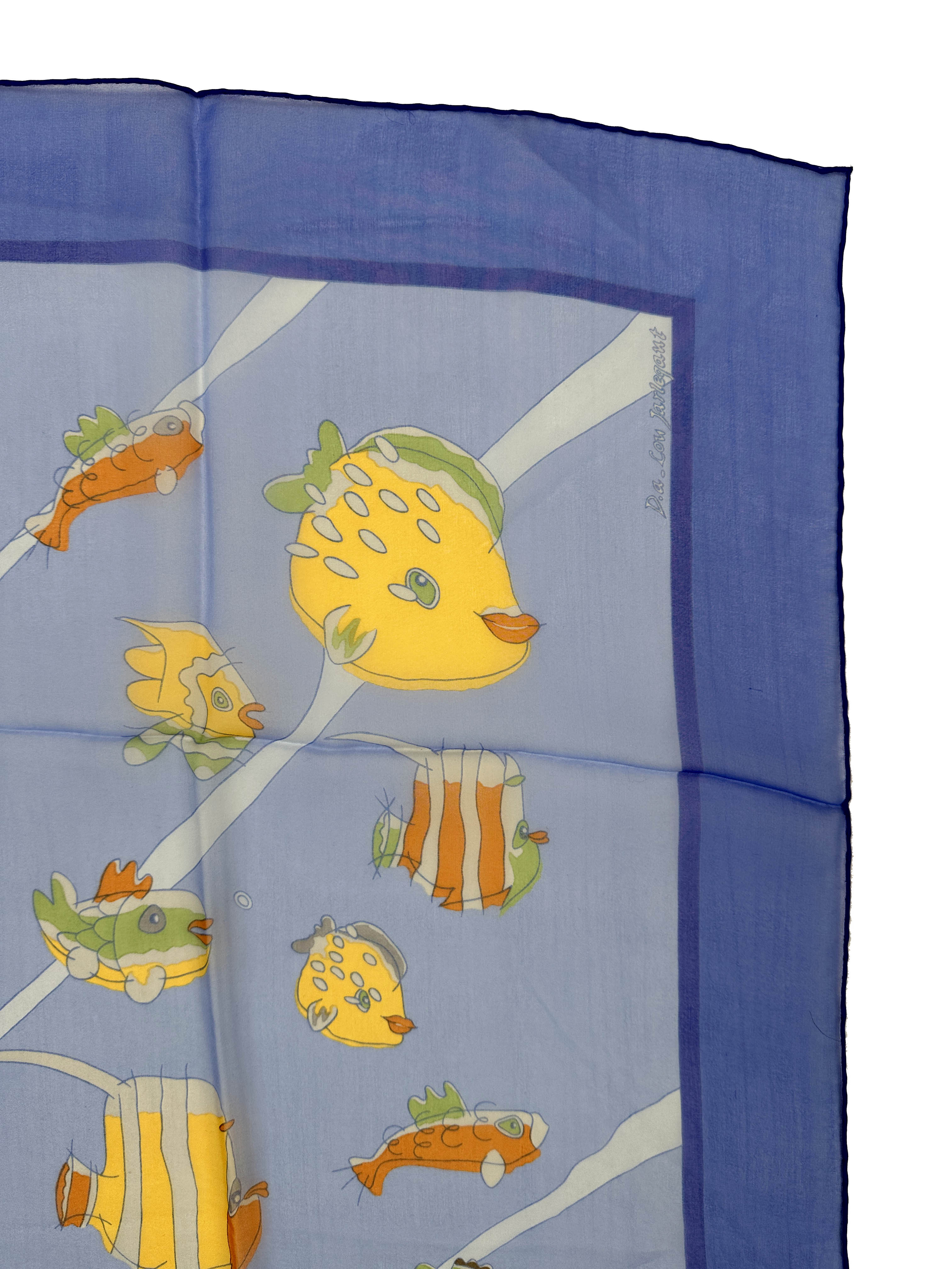 Hermès Au Clair de la Mer Mousseline 90