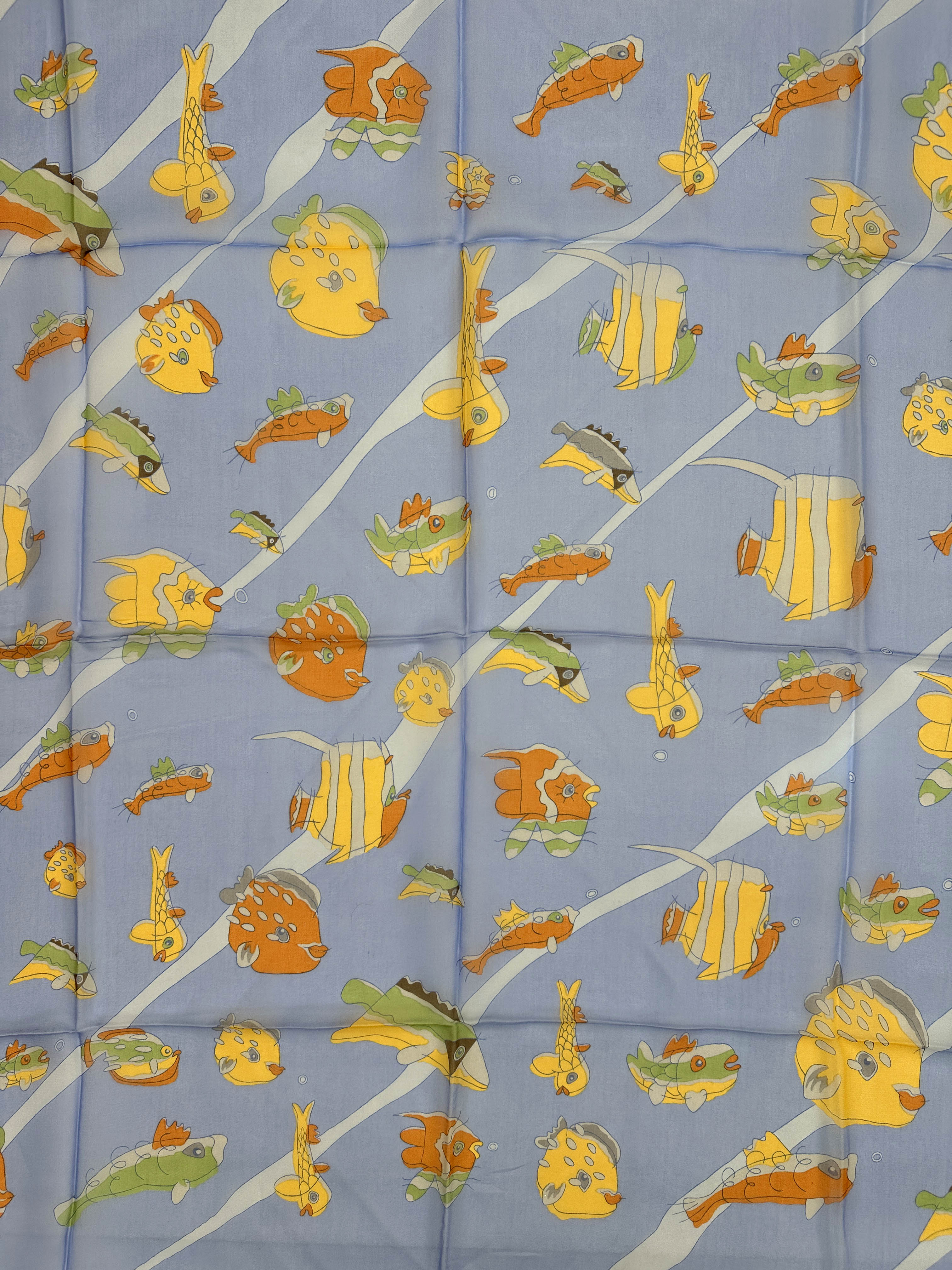 Hermès Au Clair de la Mer Mousseline 90