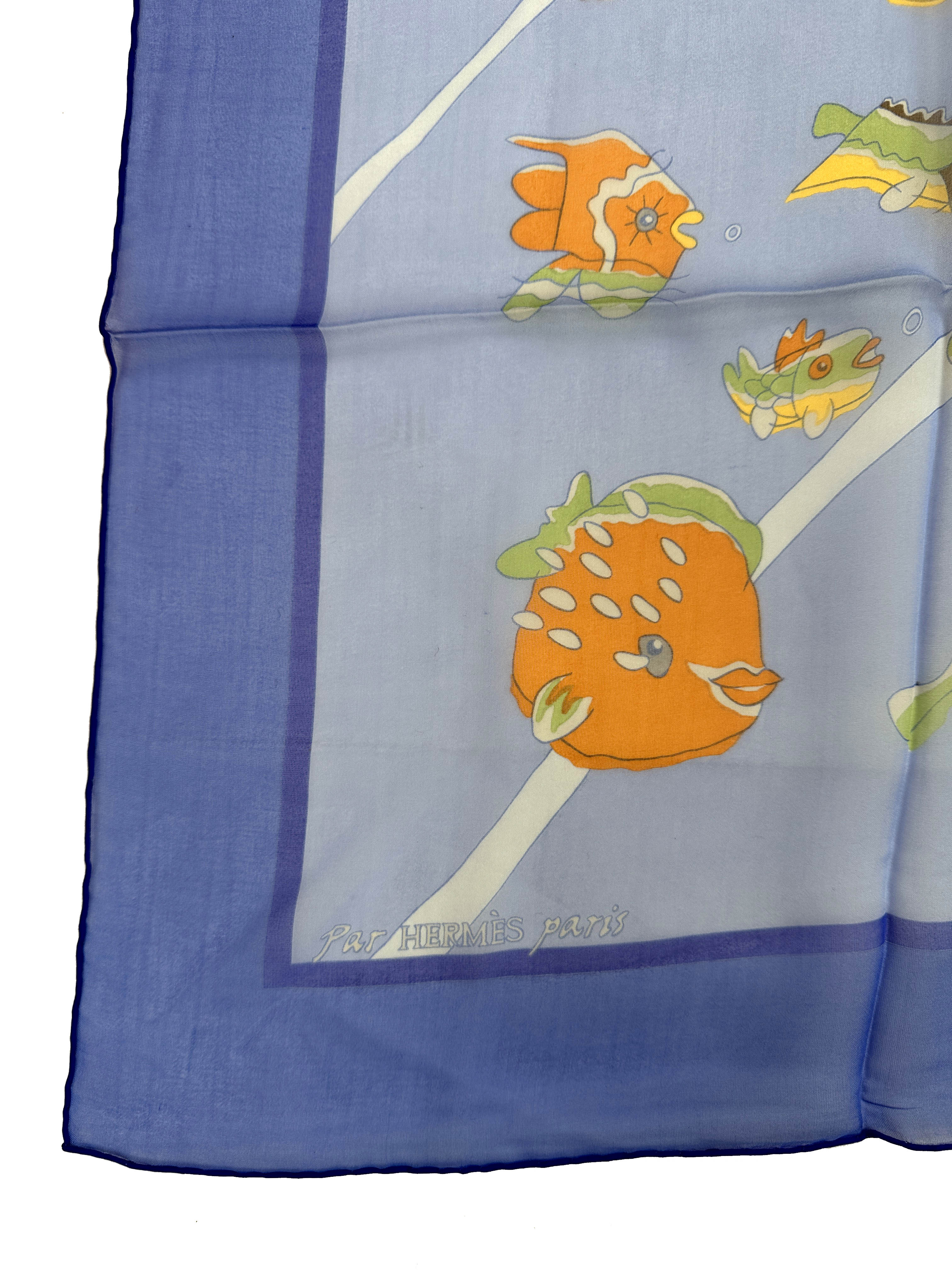Hermès Au Clair de la Mer Mousseline 90