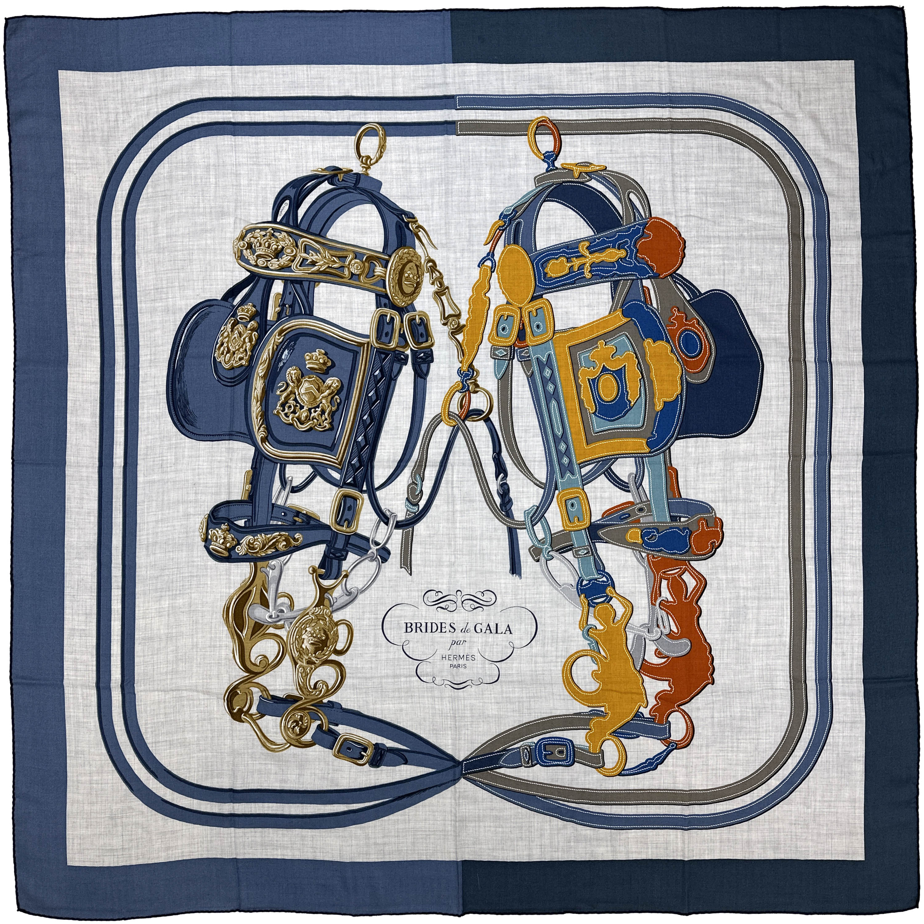 Hermès Brides de Gala Applique Cashmere Silk 140