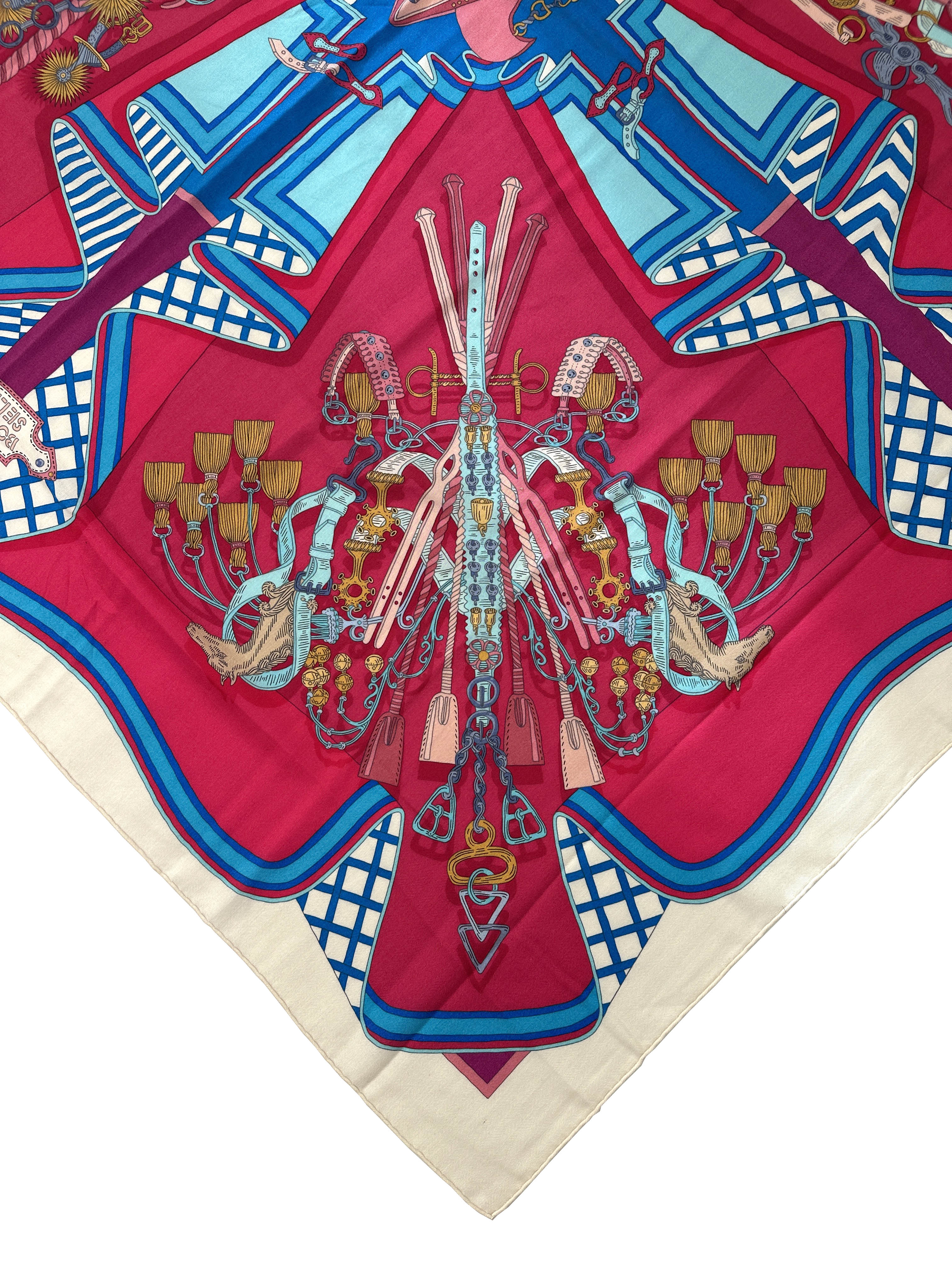 Hermès Bouquets Sellier Cashmere Silk 140