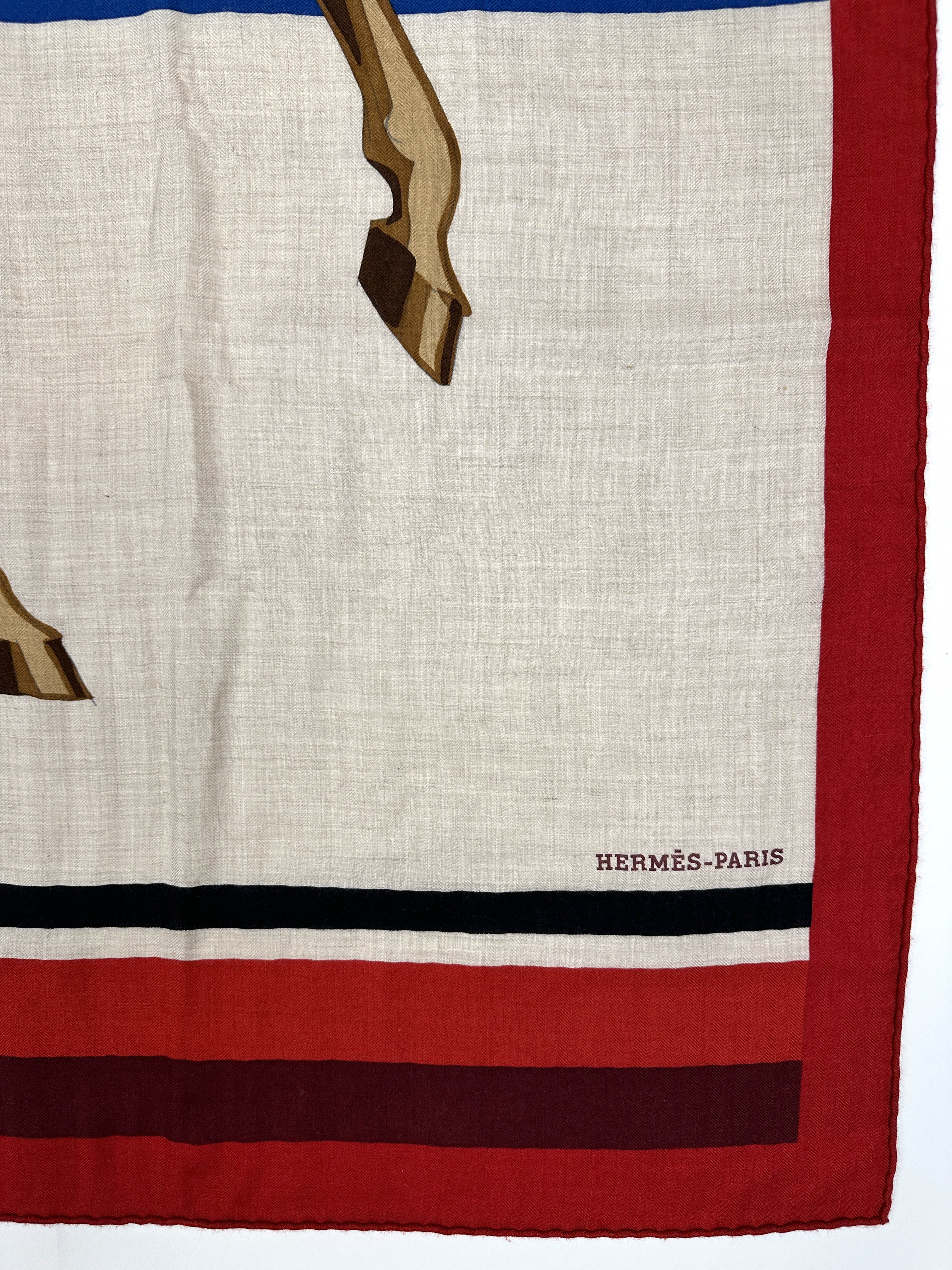 Hermès Cheval a la Couverture Cashmere Silk 140