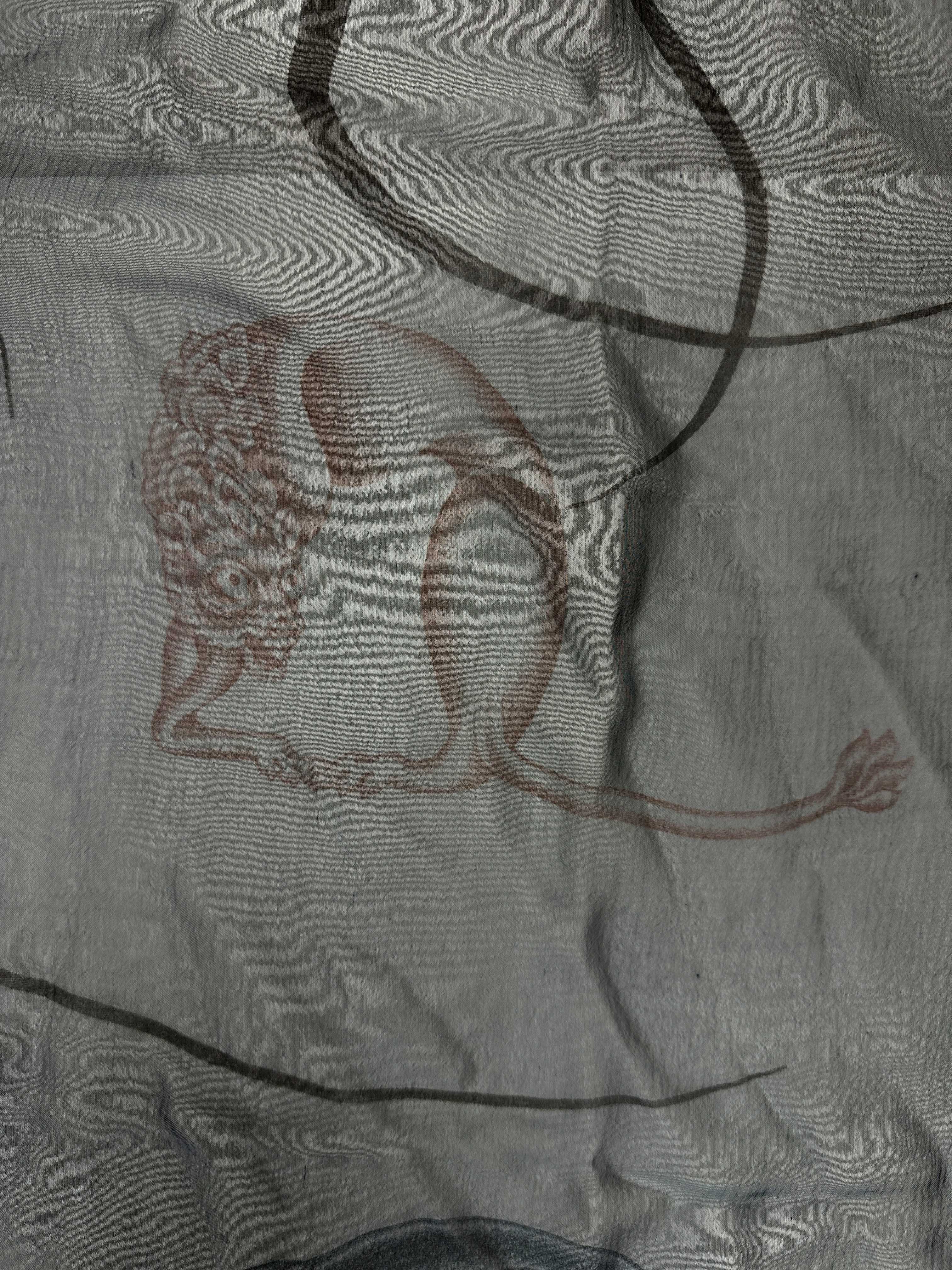 Hermès Faune Lettrée Mousseline 140
