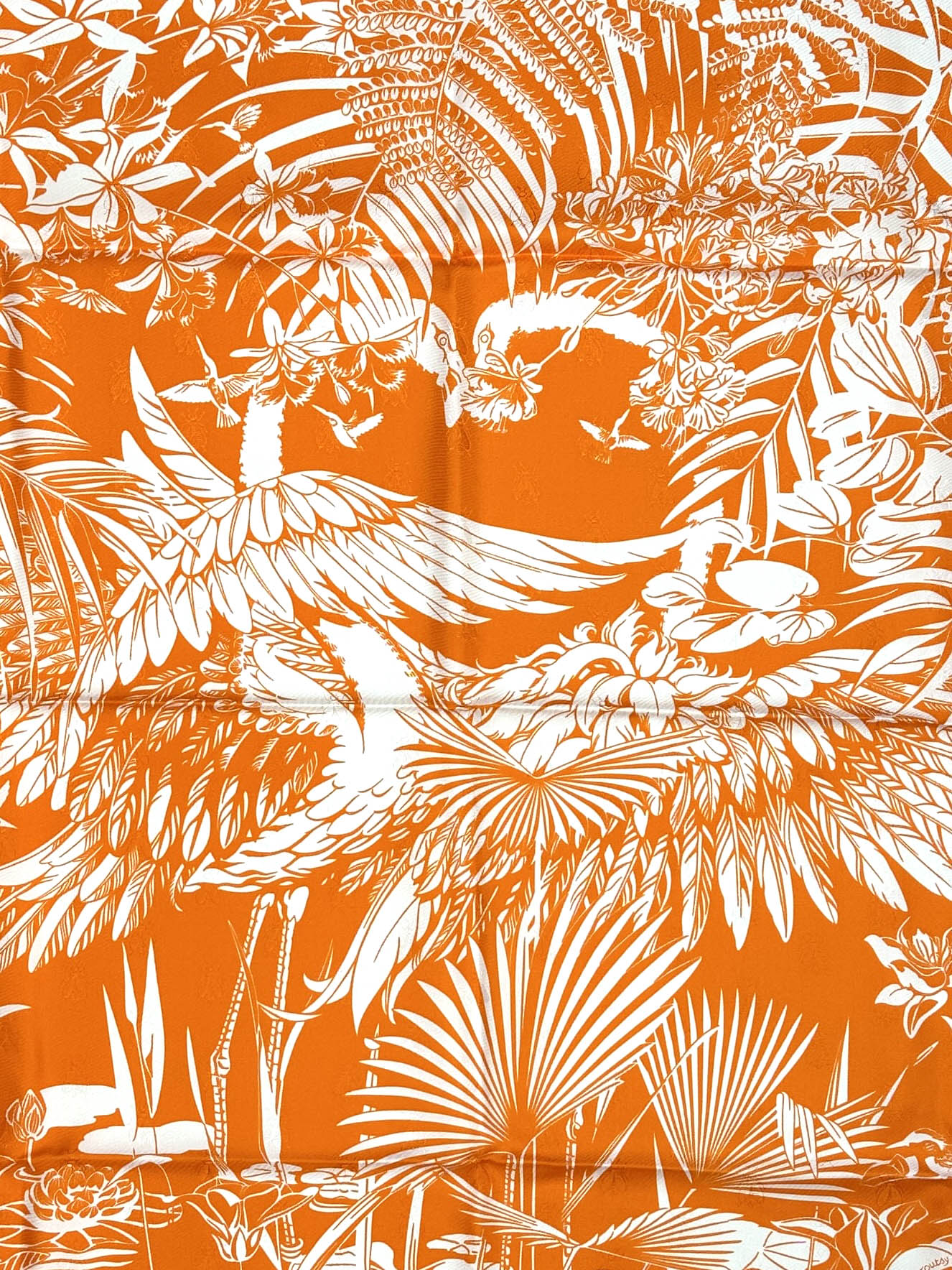 Hermès Flamingo Party Tatouage Jacquard 90