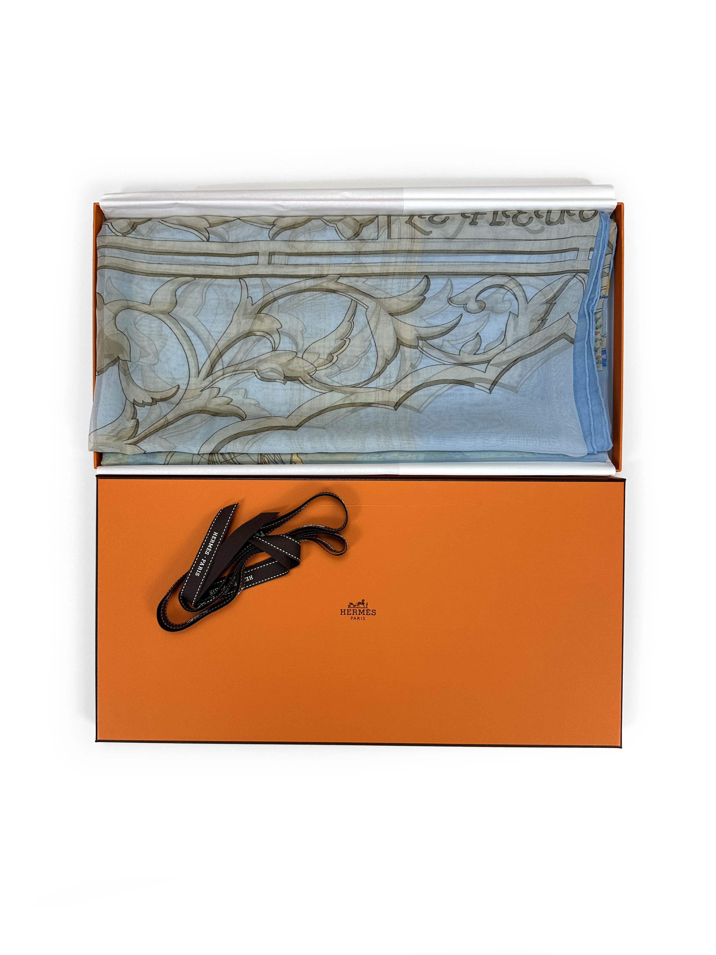 Hermès Le Fleuve Sacre Mousseline 140