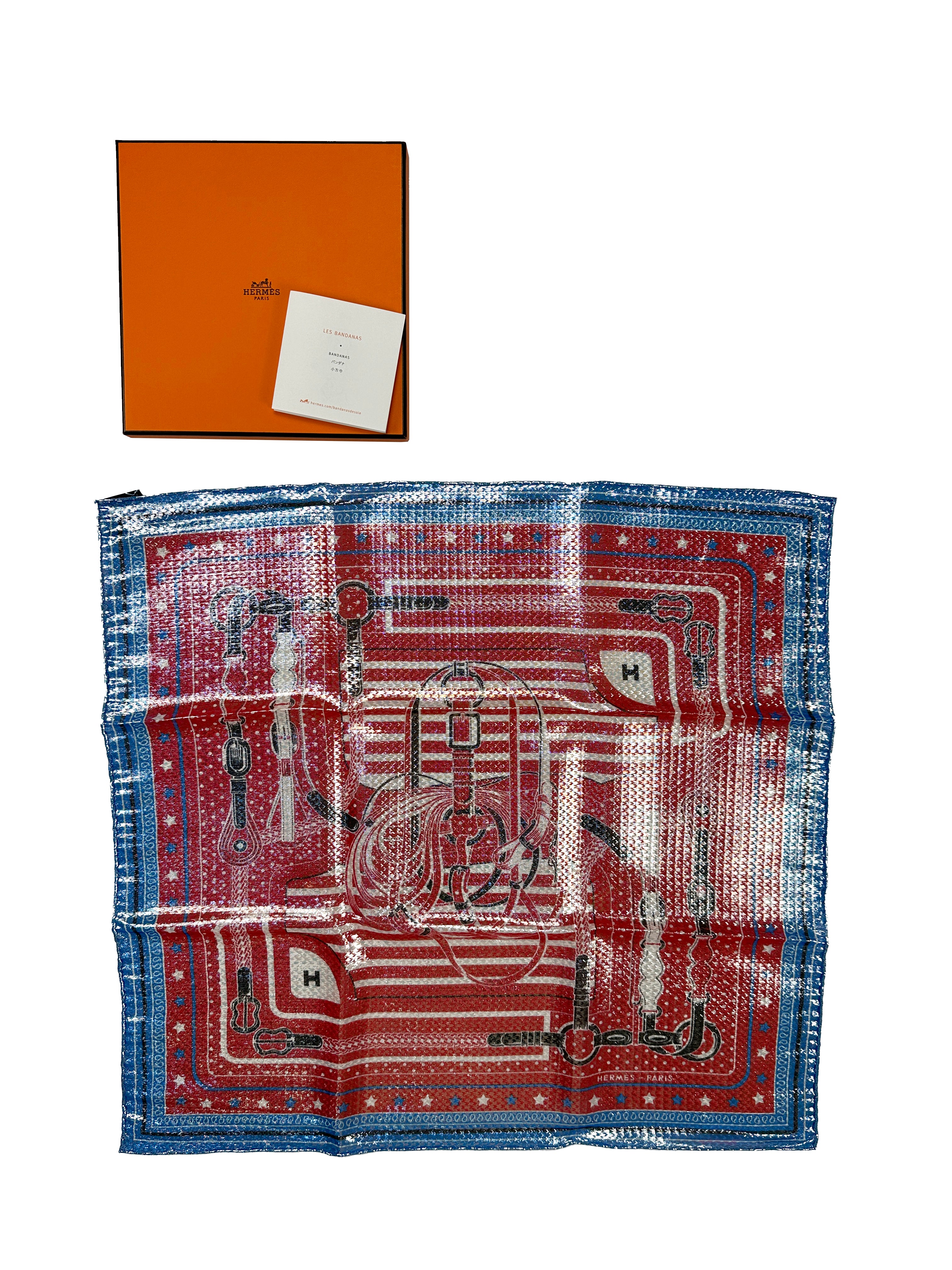 Hermès Disco Coaching Metallic Bandana 55