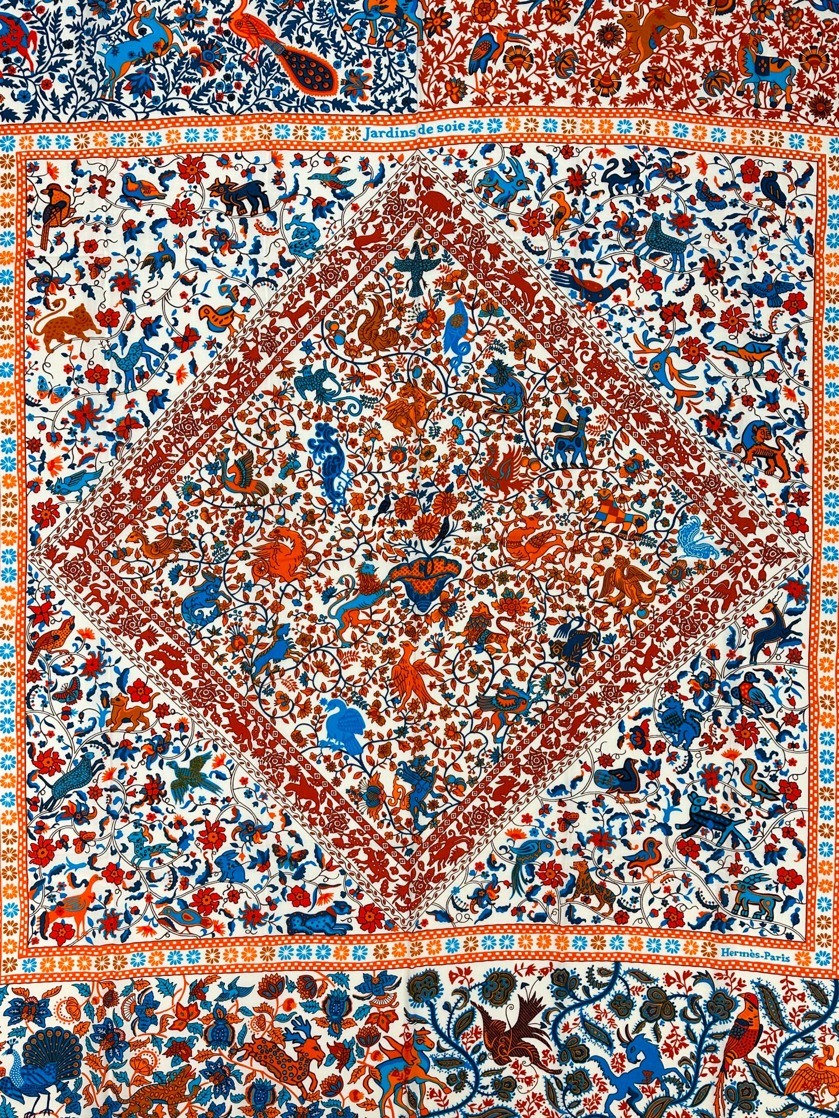 Hermès Jardins de Soie Cashmere Silk 140