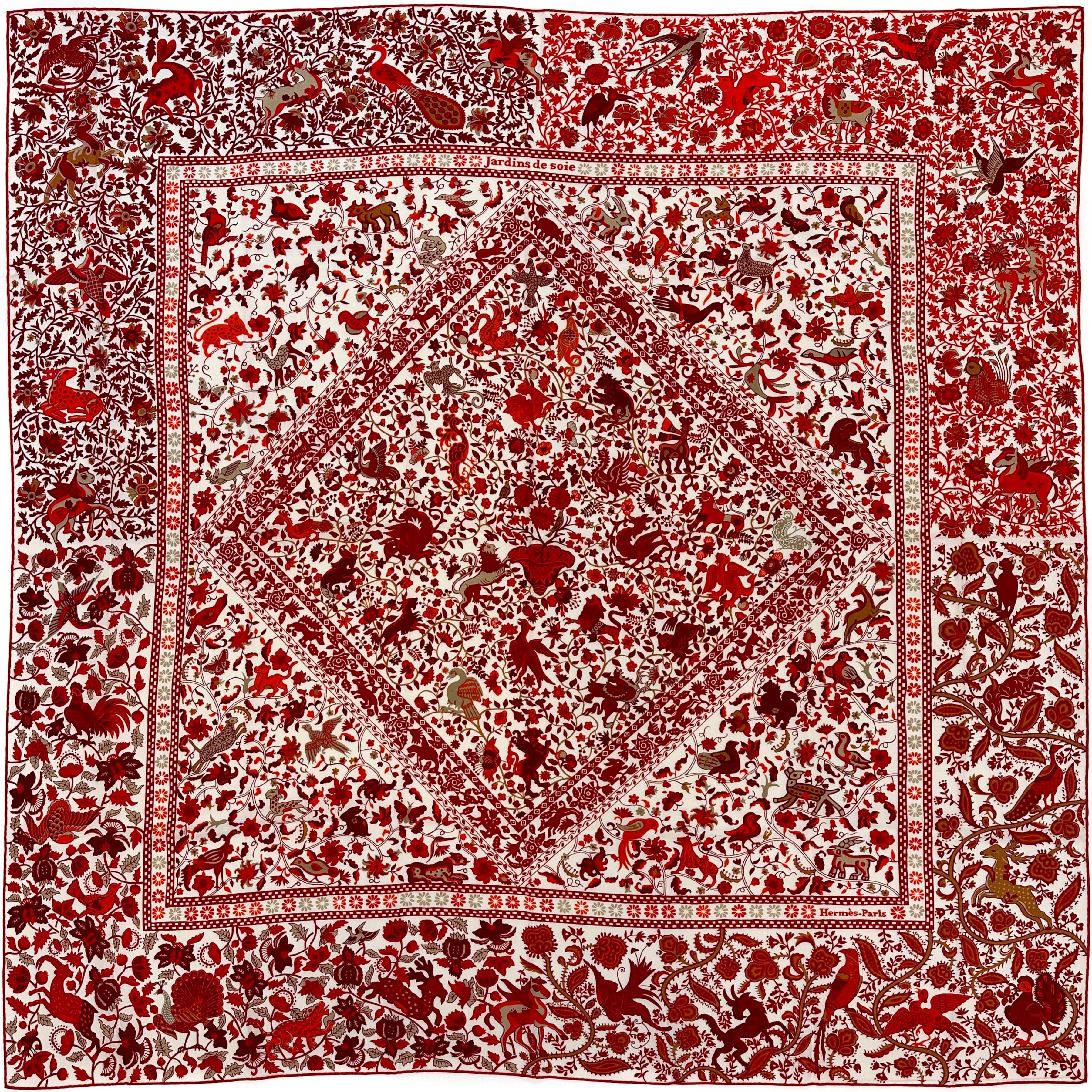 Hermès Jardins de Soie Cashmere Silk 140
