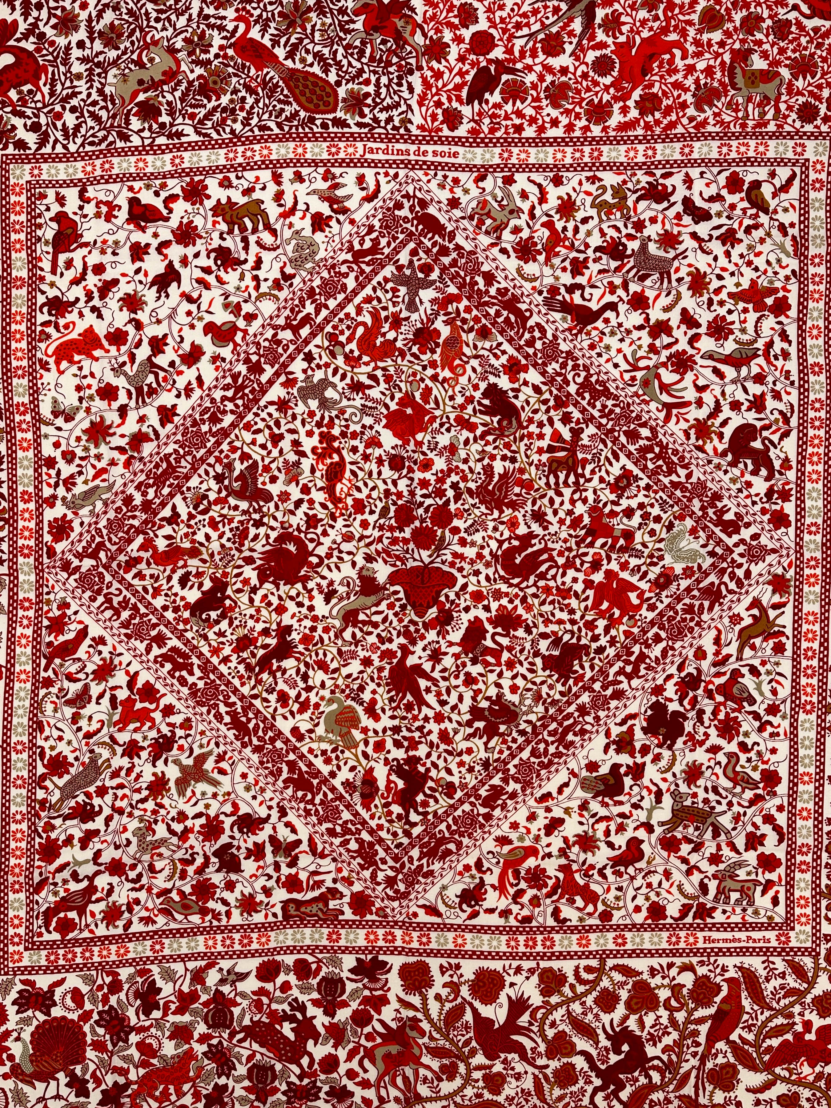 Hermès Jardins de Soie Cashmere Silk 140