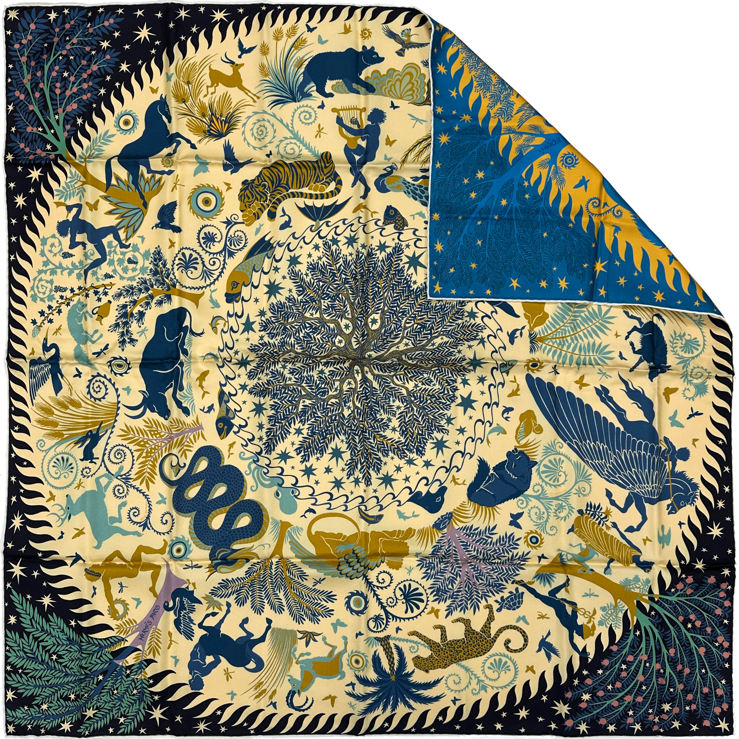 Hermès Sous le Charme d'Orphée Double Face 90