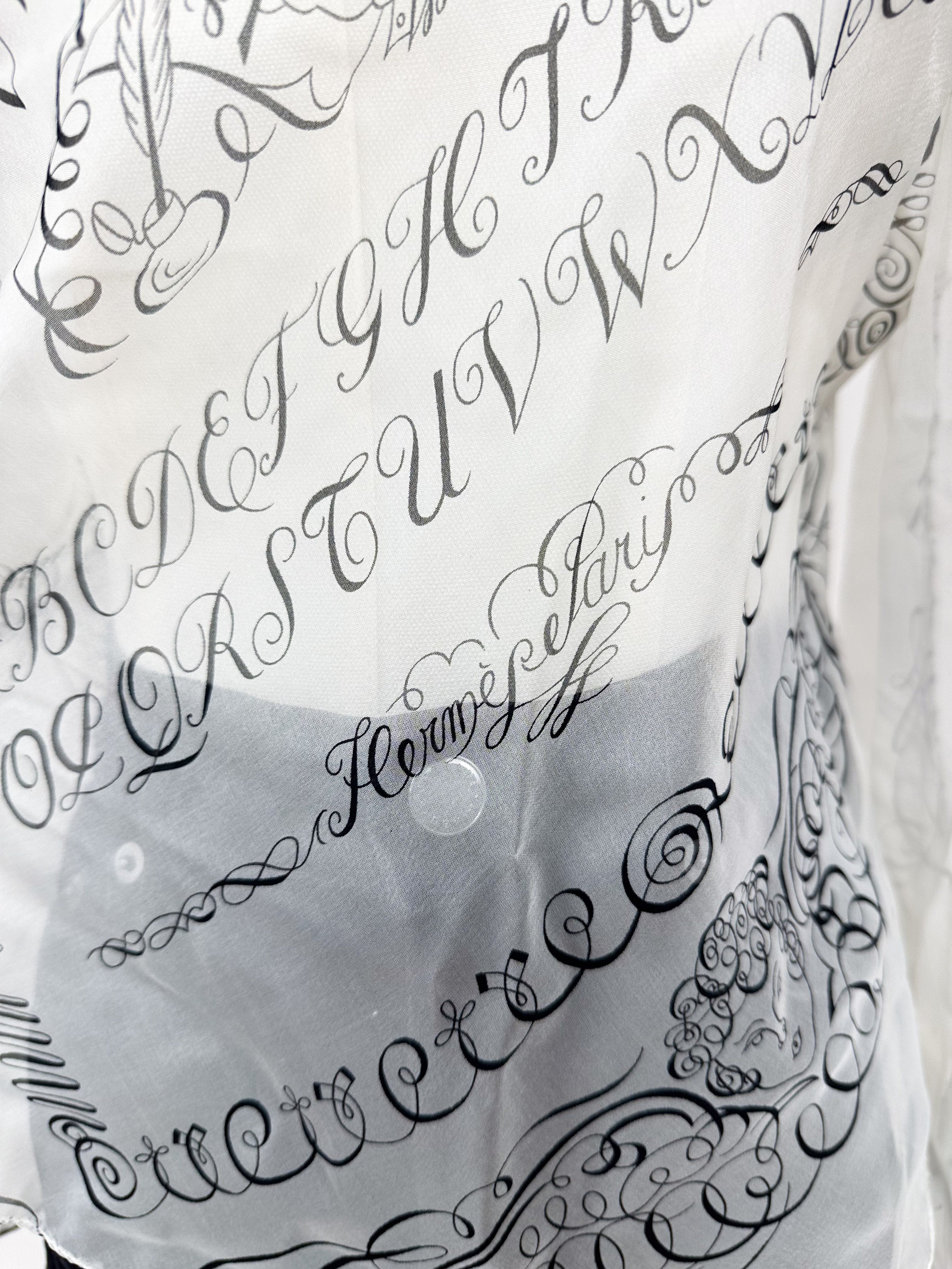 Hermès L'Art d'Ecrire Mousseline Top