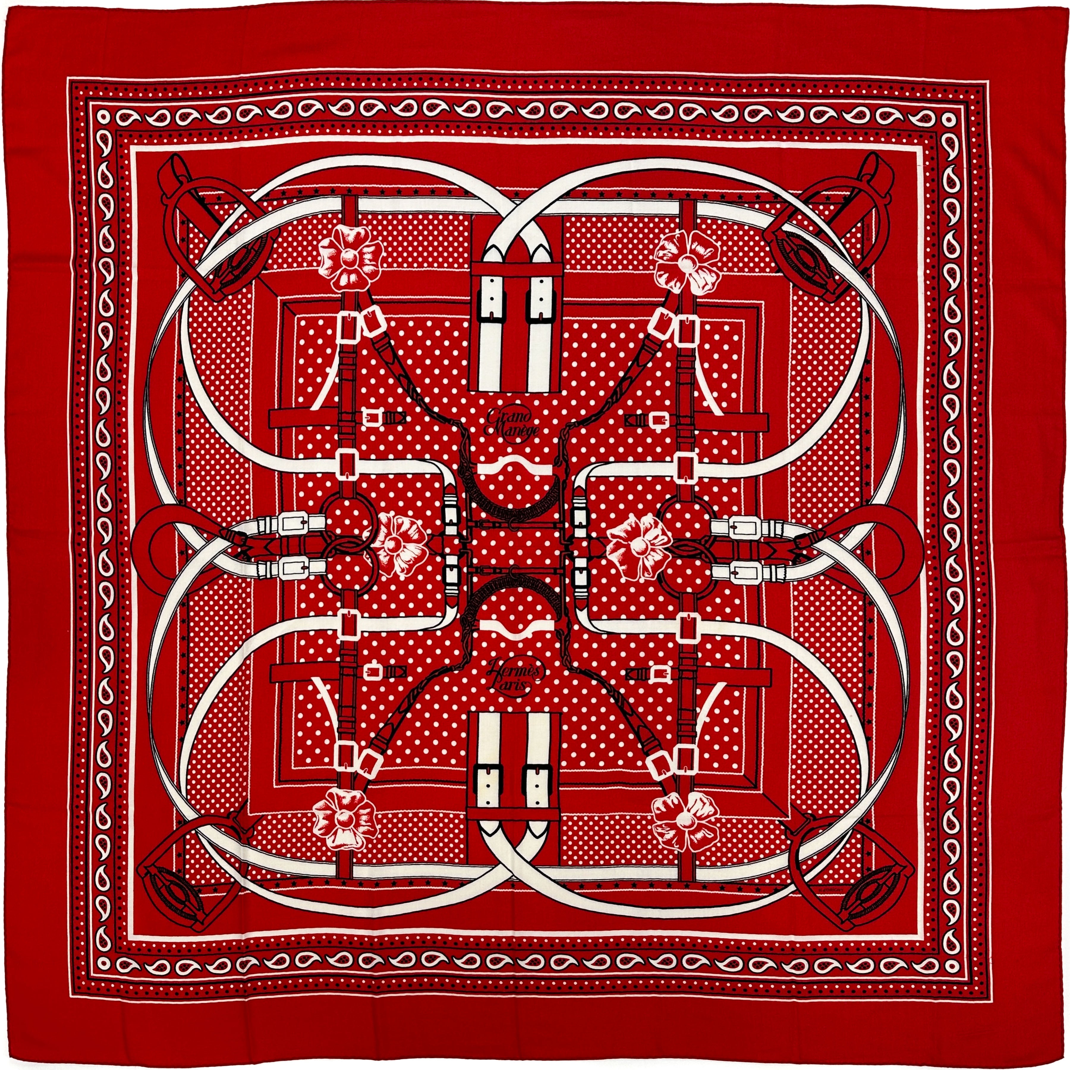 Hermès Grand Manege Bandana Cashmere Silk 140