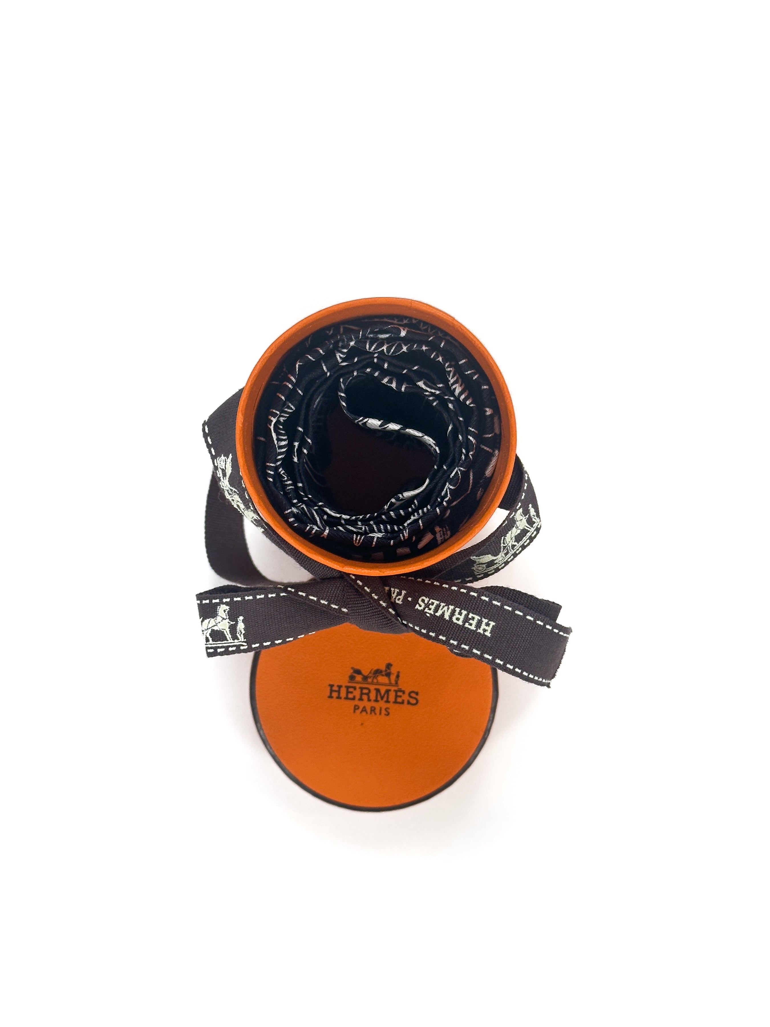 HERMES ツイリーANIMAPOLIS アニマポリス　オレンジ Hermès Animapolis Twilly