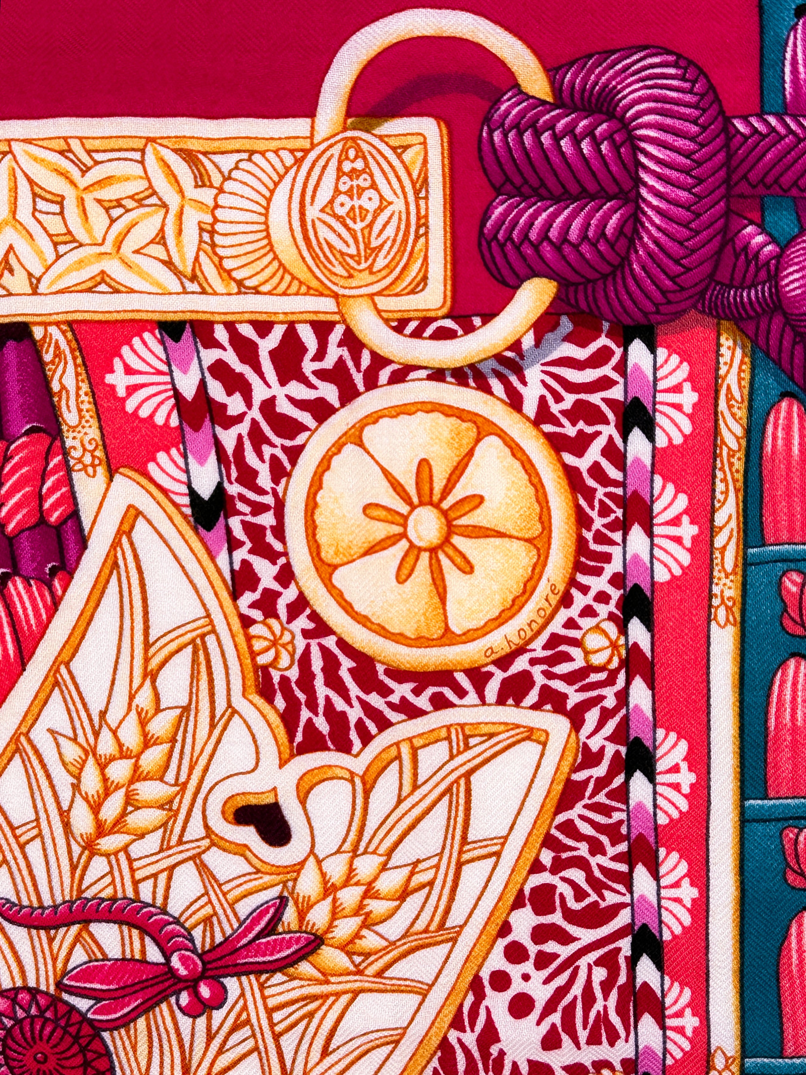 Hermès Parures de Samourais Cashmere Silk 140