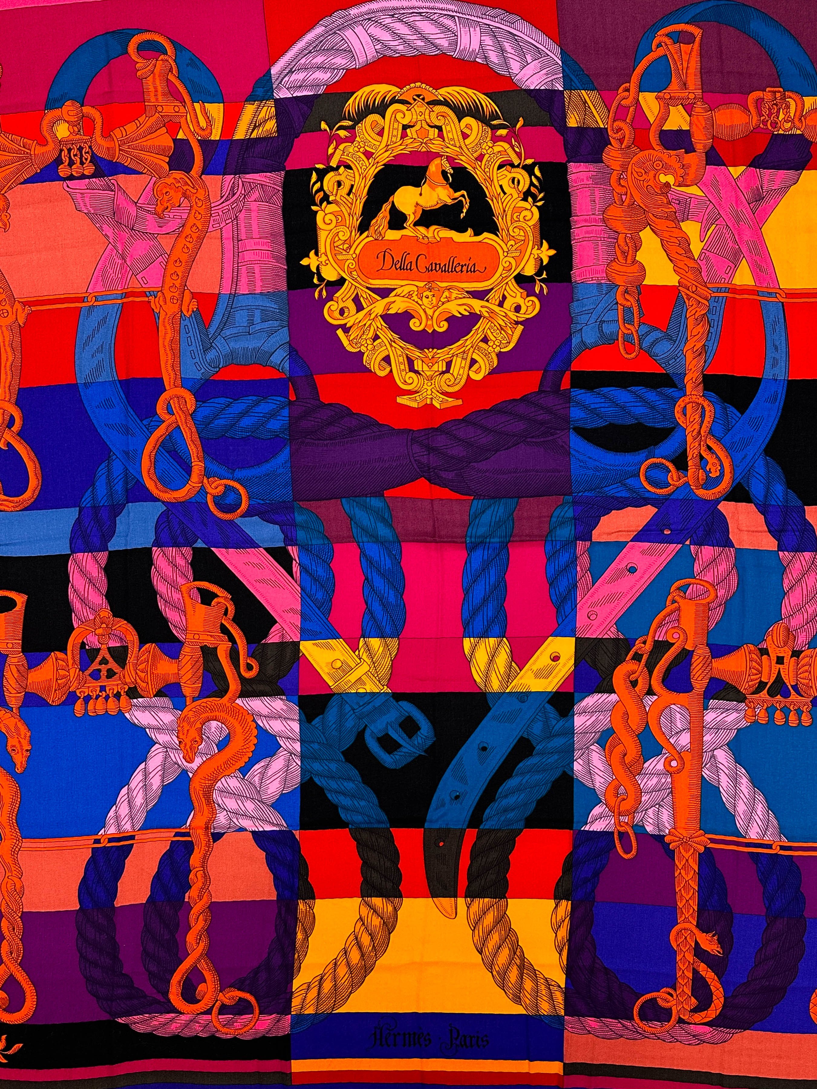 Hermès Della Cavalleria Cashmere Silk 140