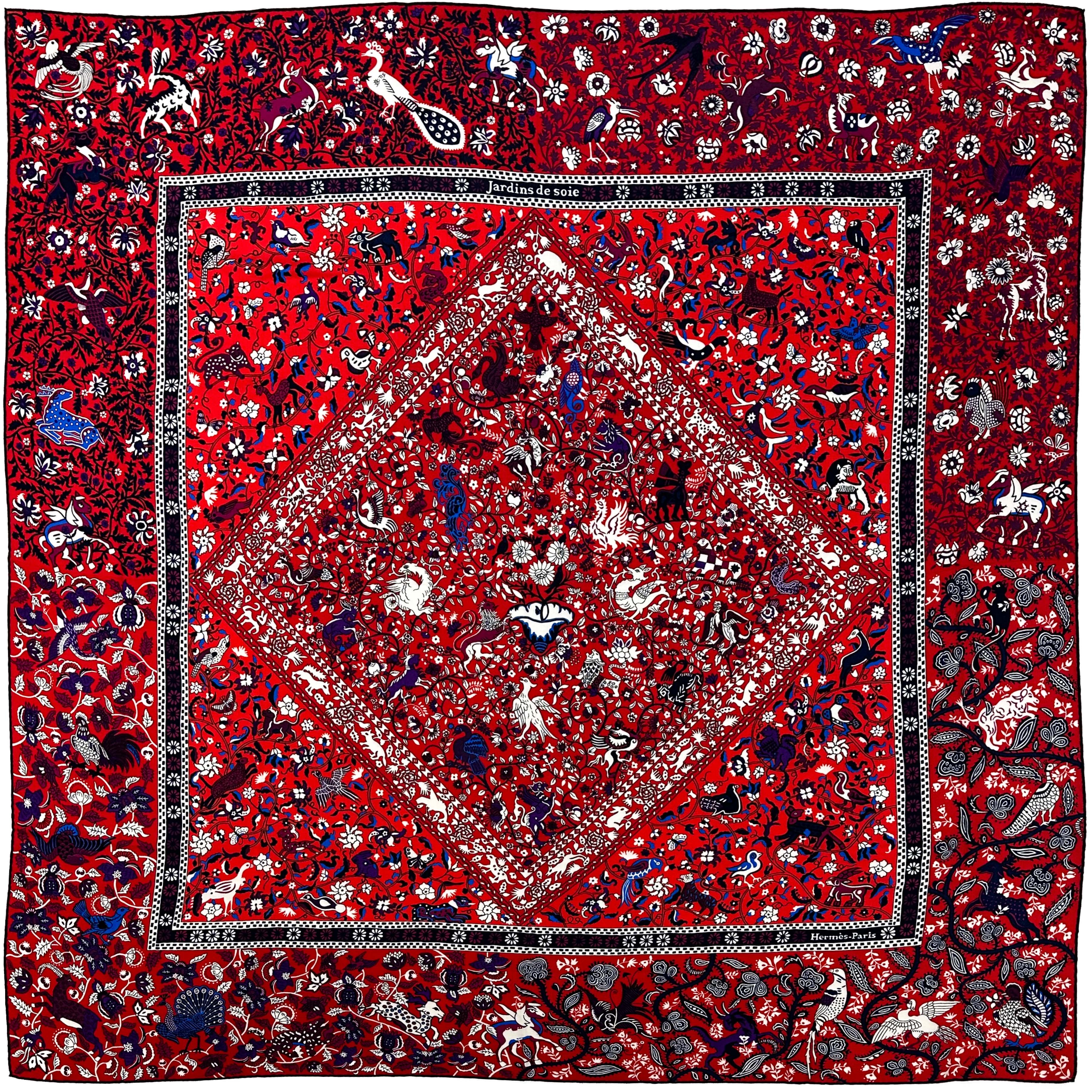 Hermès Jardins de Soie Cashmere Silk 140