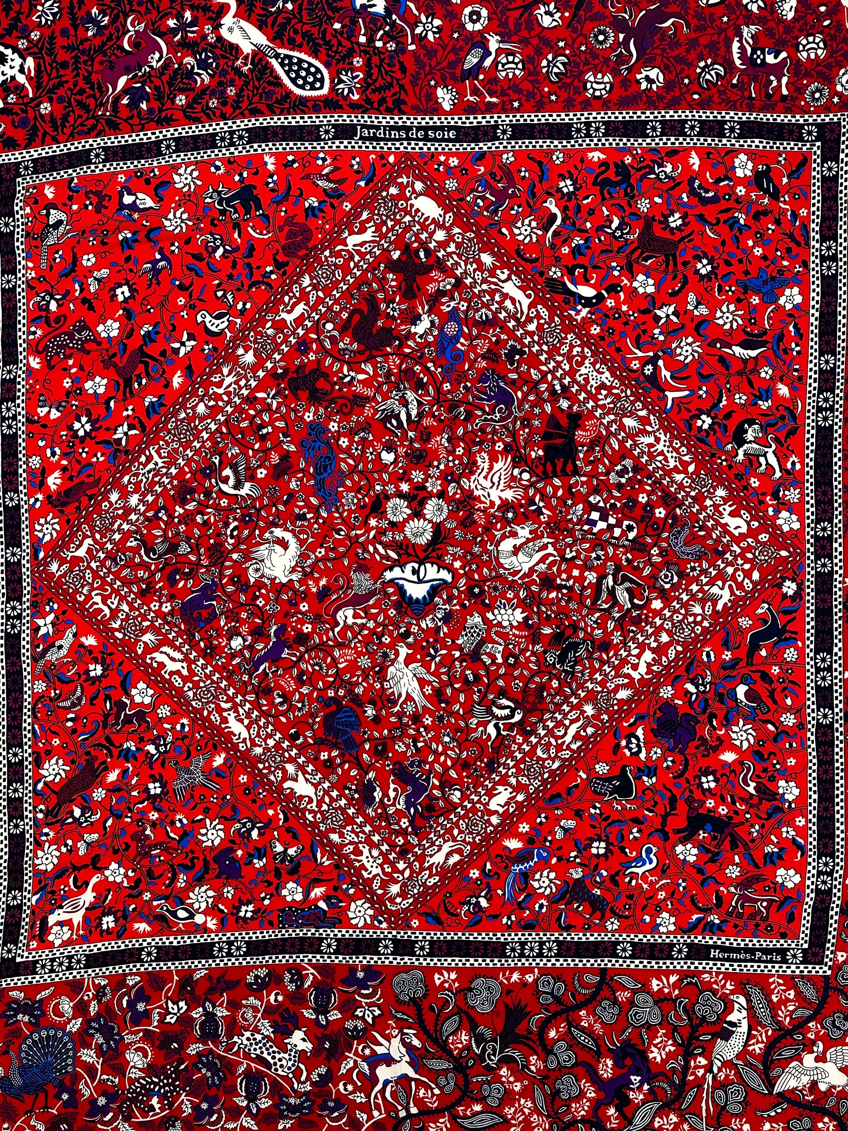 Hermès Jardins de Soie Cashmere Silk 140