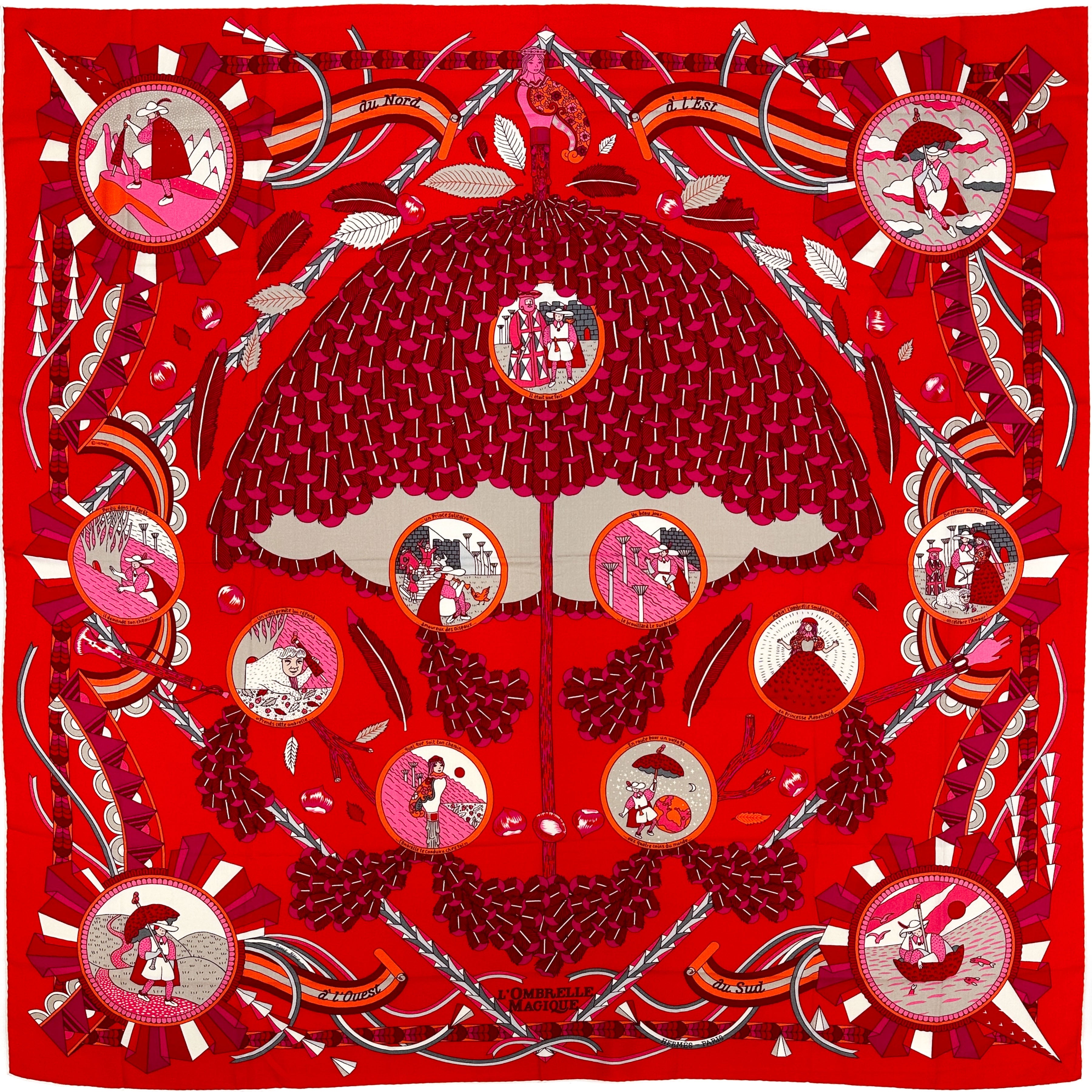 Hermès L'Ombrelle Magique Cashmere Silk 140