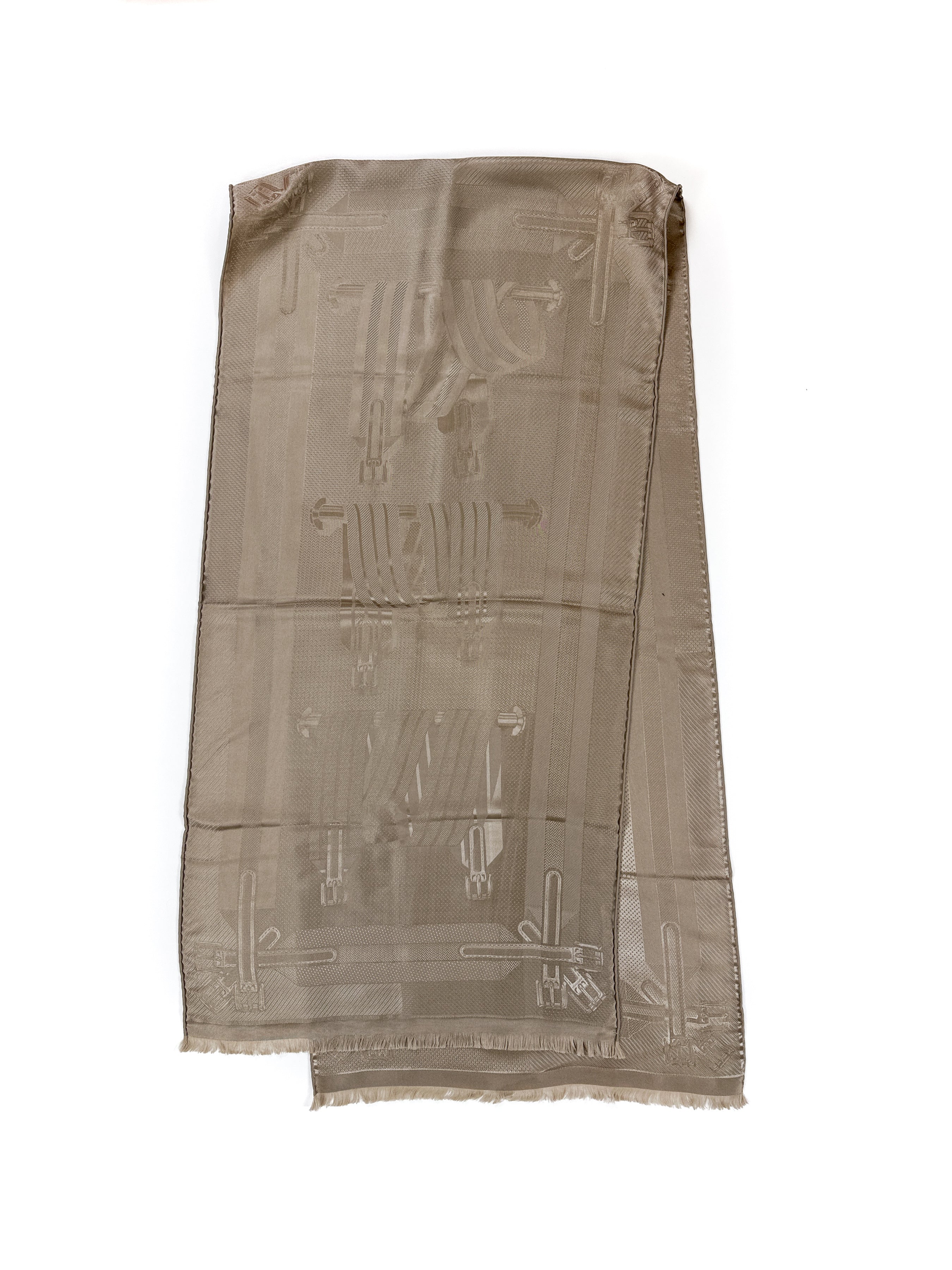 Hermès Les Sangles Echarpe Jacquard Stole