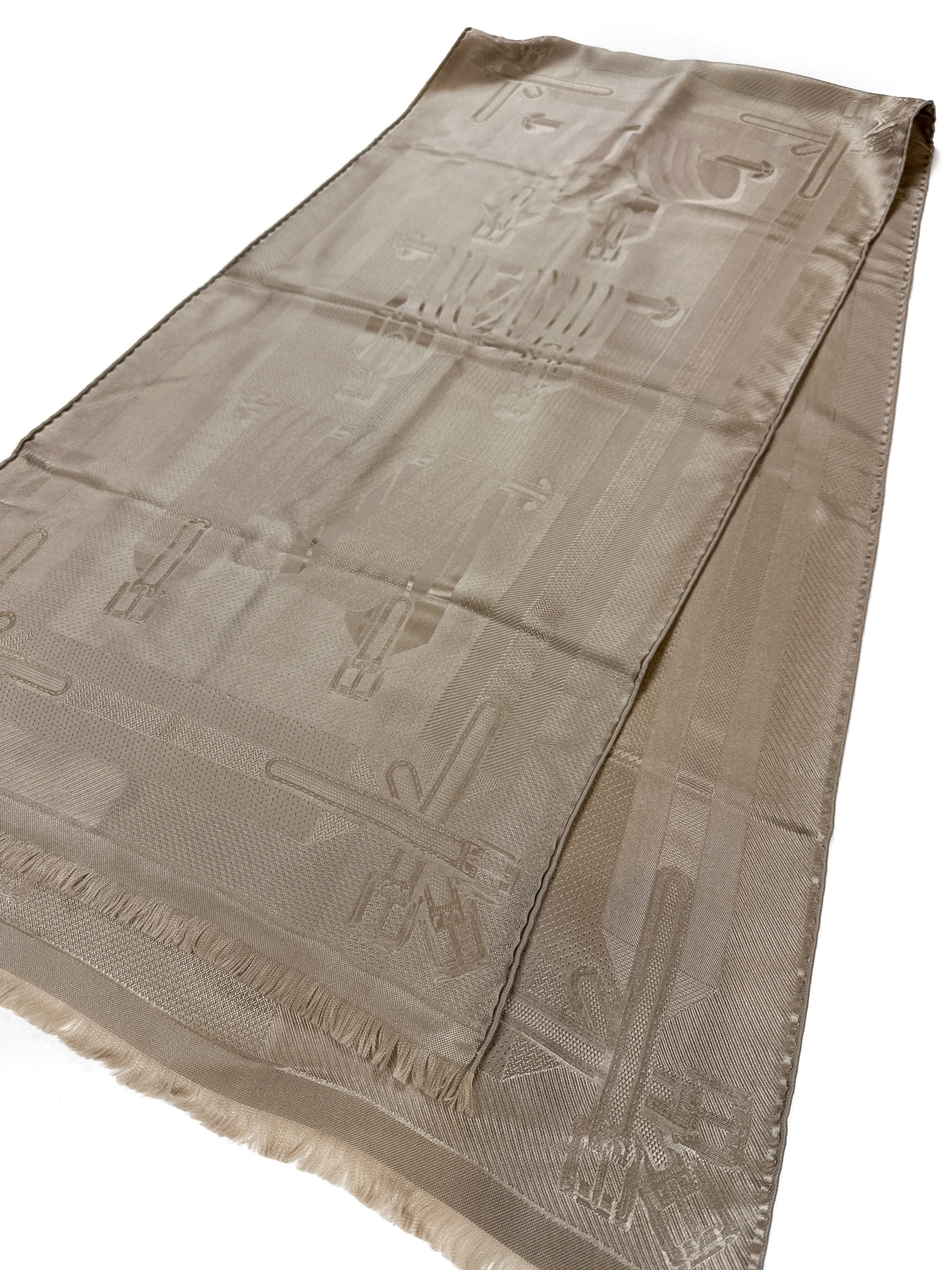 Hermès Les Sangles Echarpe Jacquard Stole