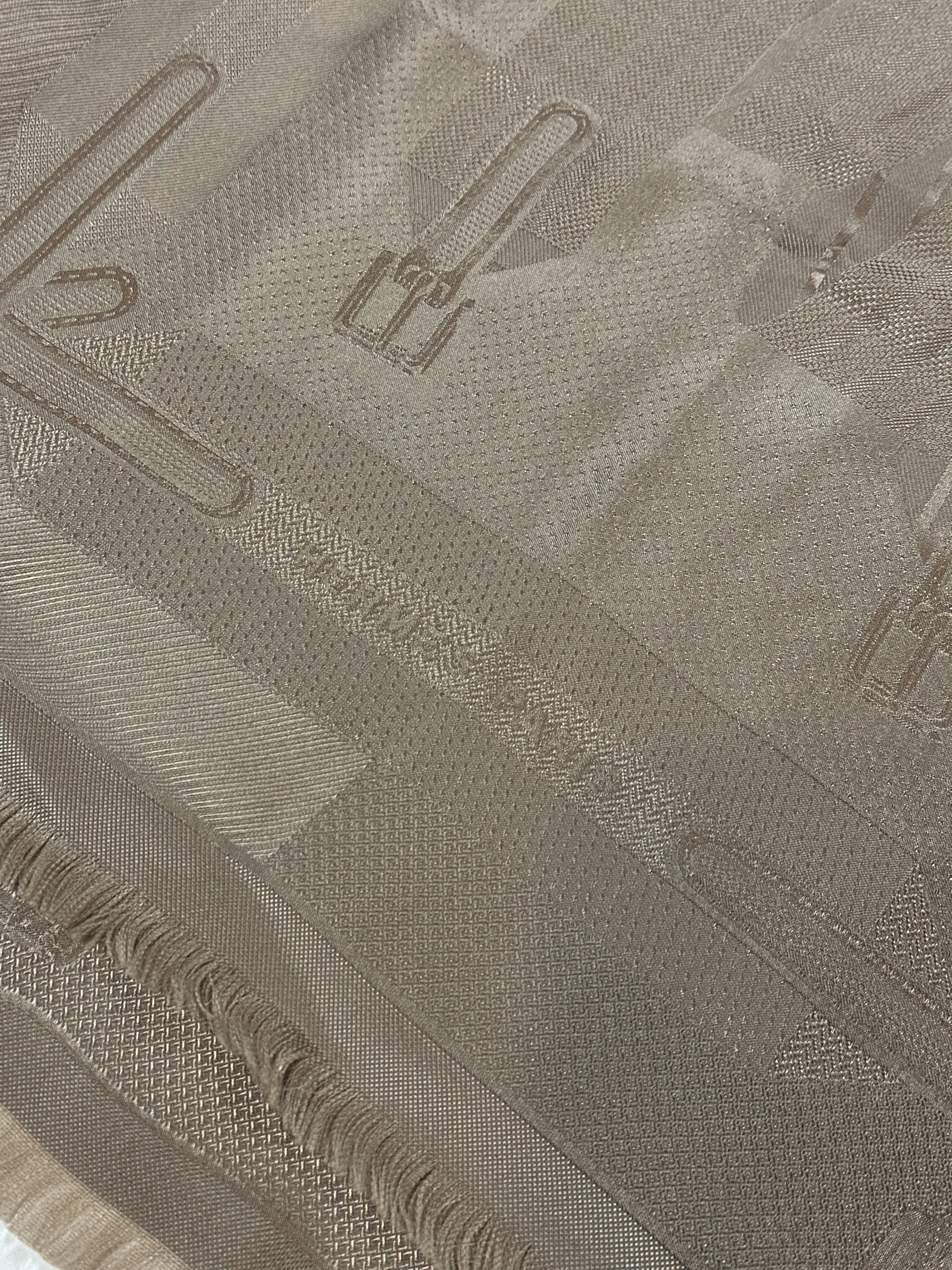 Hermès Les Sangles Echarpe Jacquard Stole