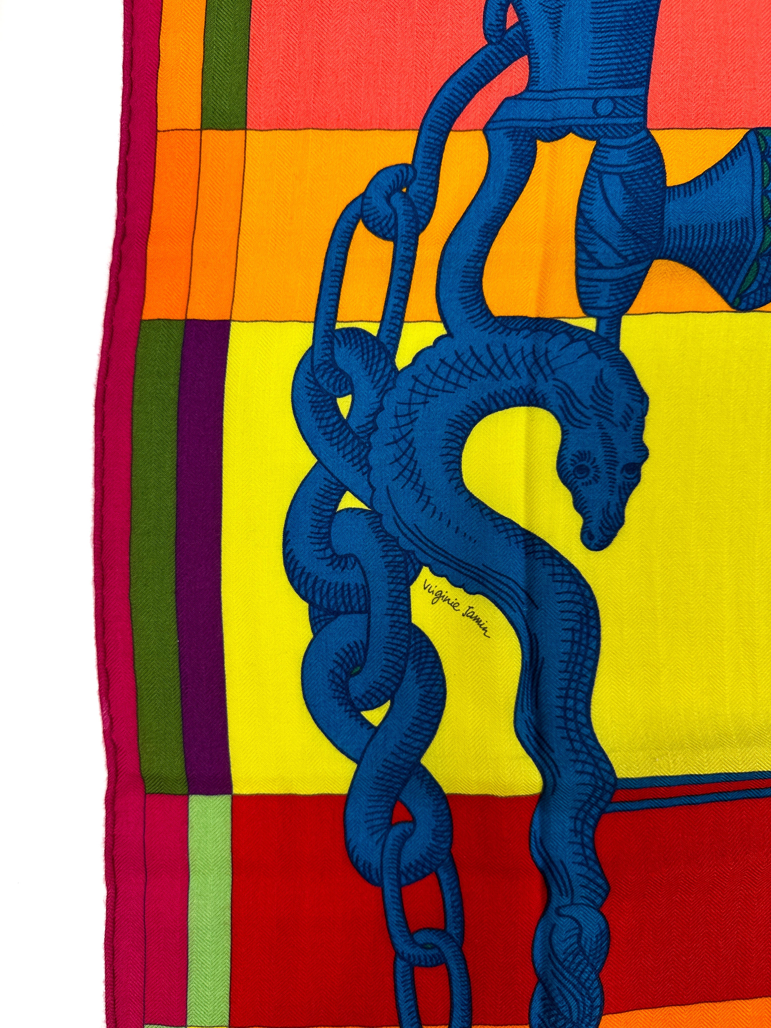 Hermès Della Cavalleria Cashmere Silk 140
