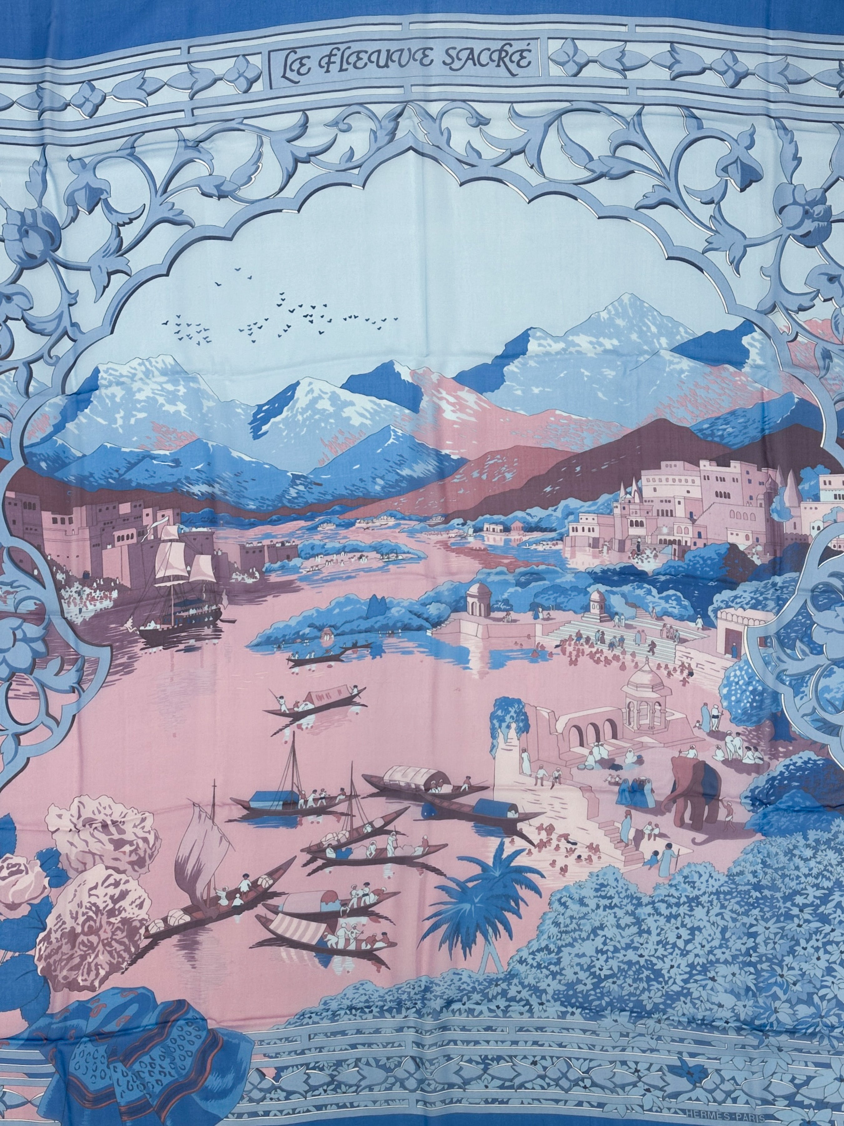 Hermès Le Fleuve Sacré Mousseline 140