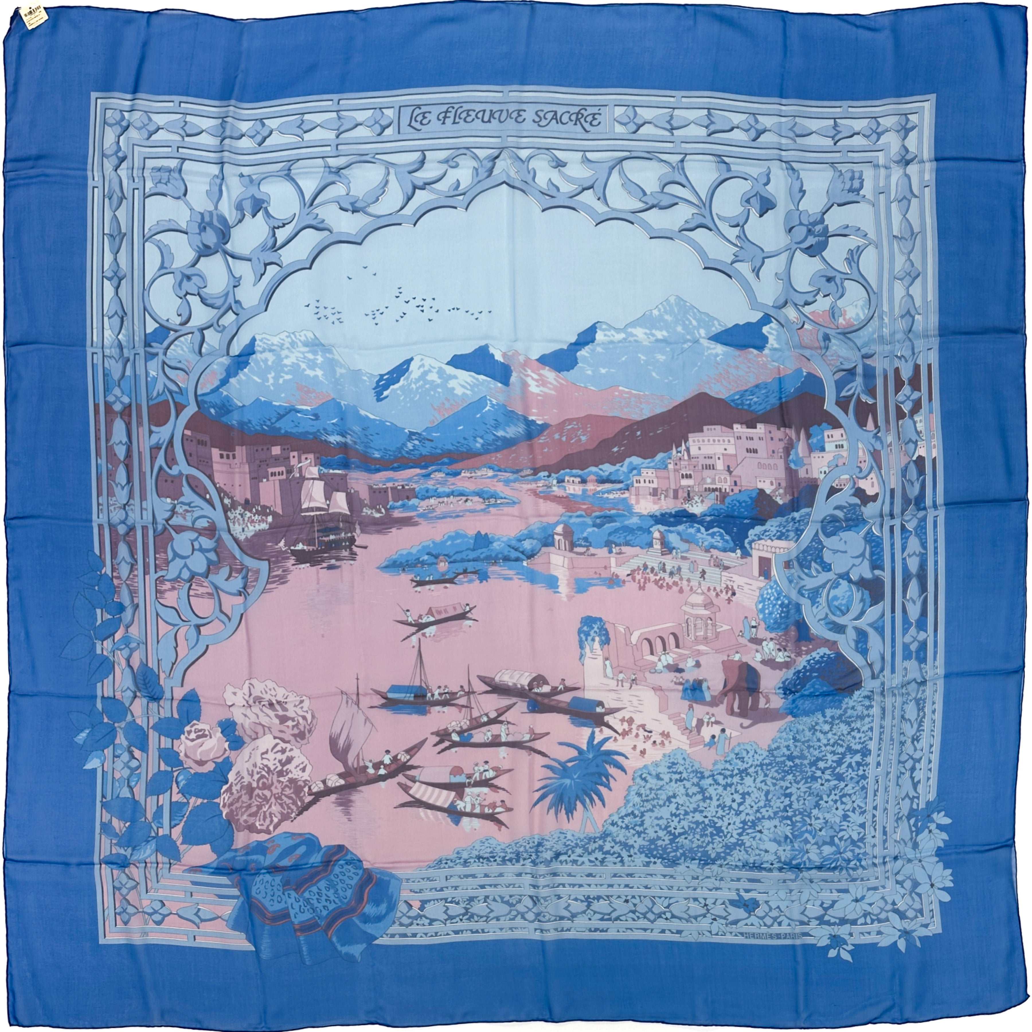 Hermès Le Fleuve Sacré Mousseline 140