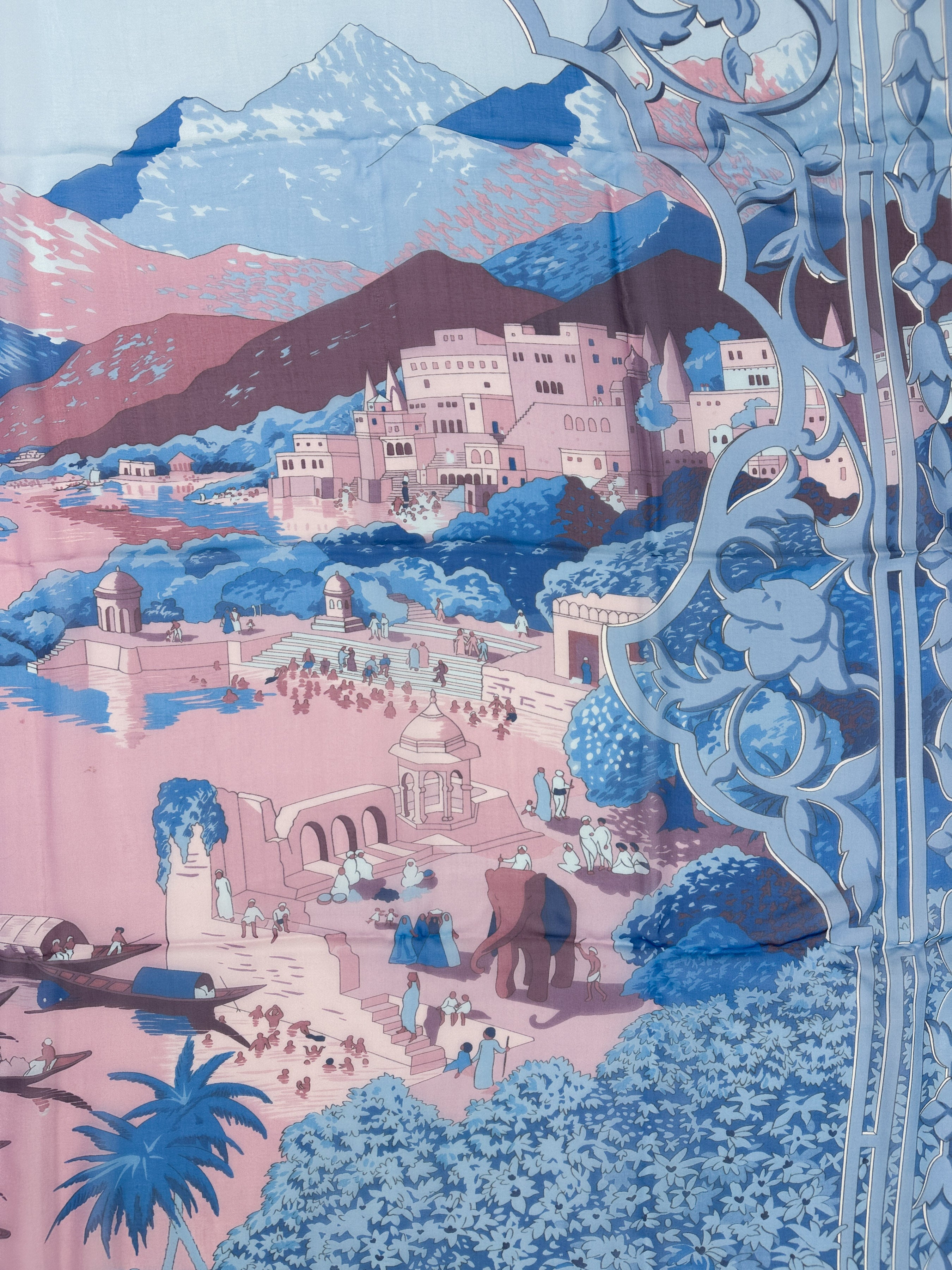 Hermès Le Fleuve Sacré Mousseline 140