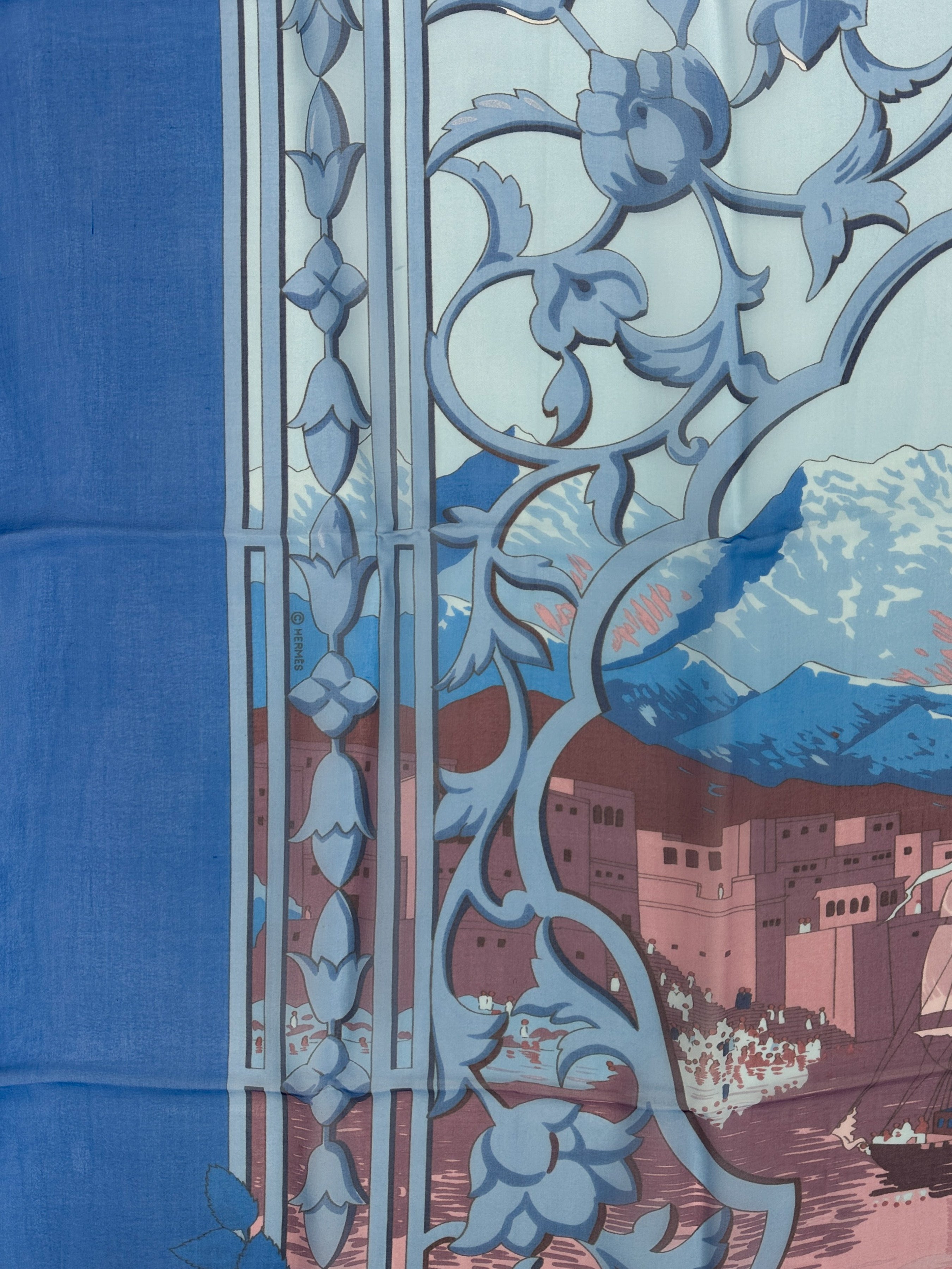 Hermès Le Fleuve Sacré Mousseline 140