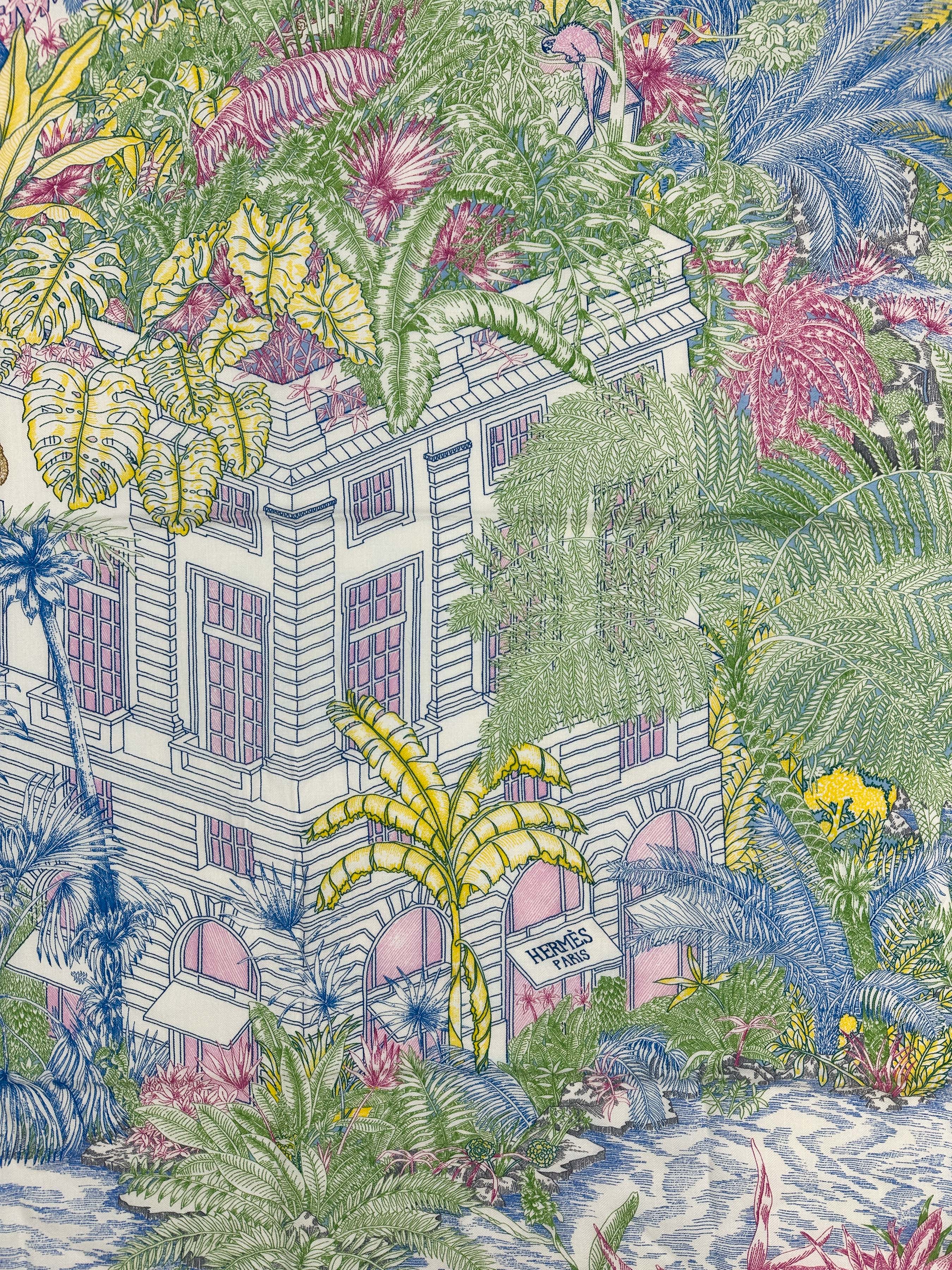 Hermès Faubourg Tropical Cashmere Silk 140