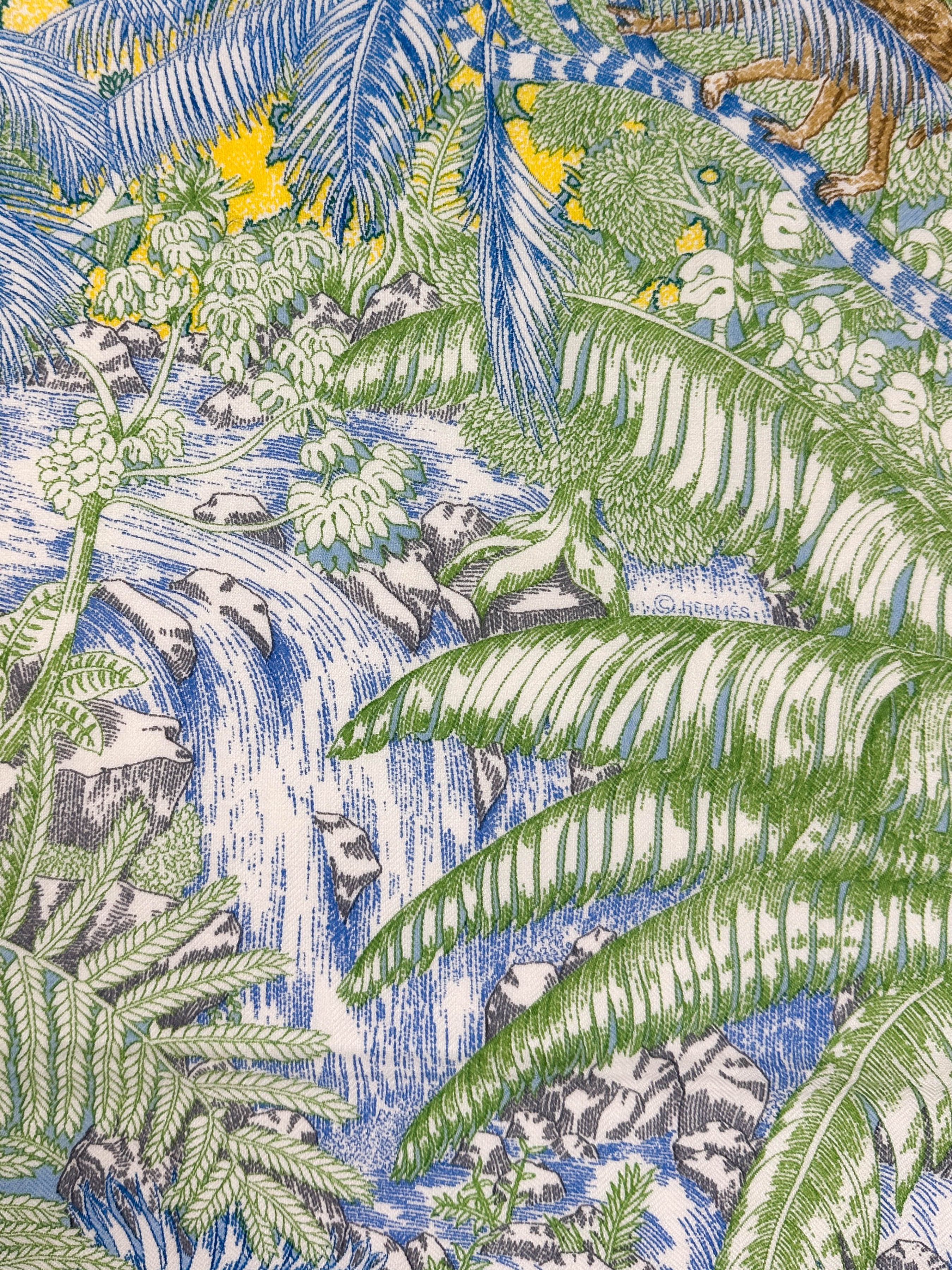 Hermès Faubourg Tropical Cashmere Silk 140
