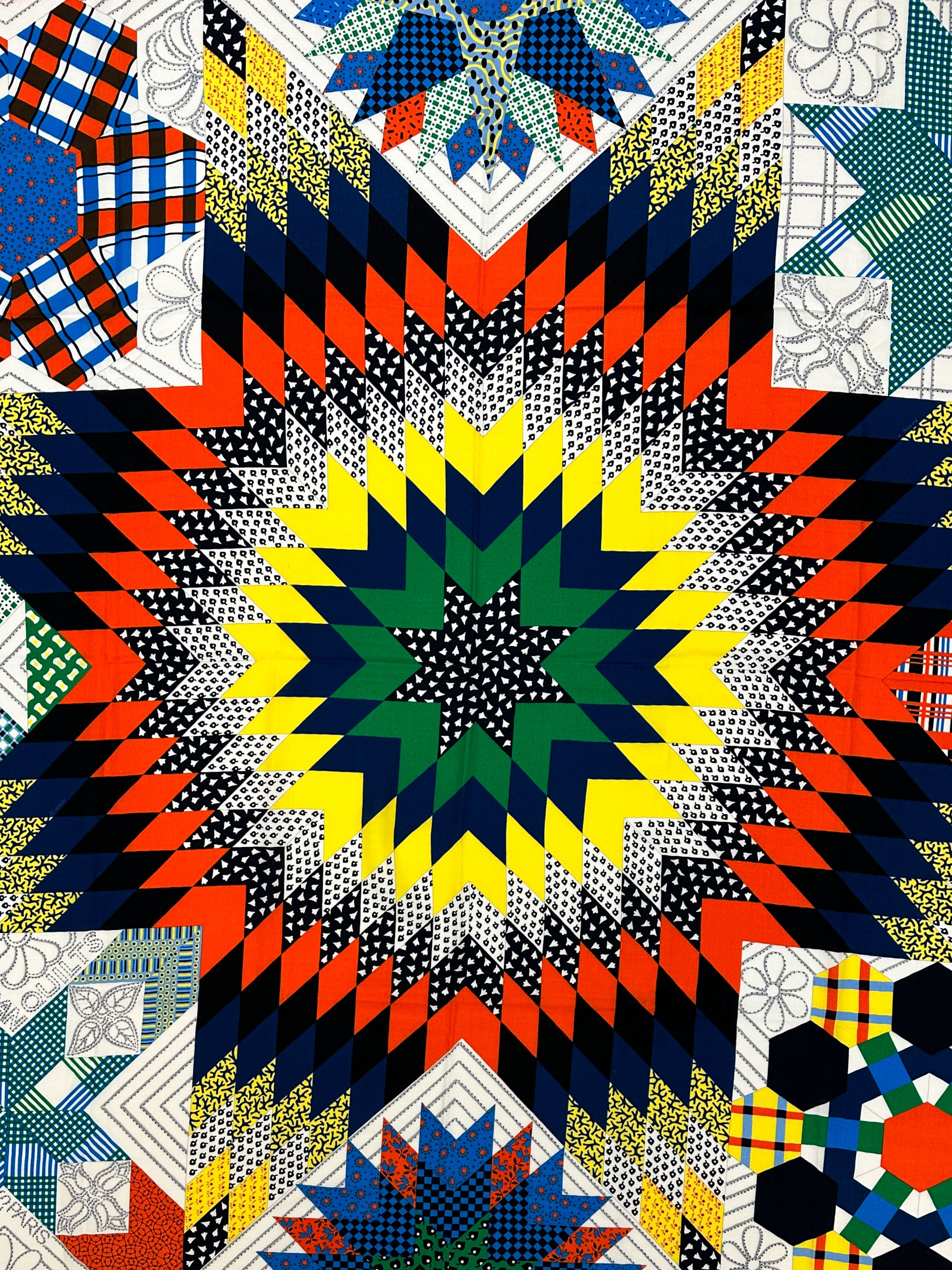 Hermès American Quilts Cashmere Silk 140