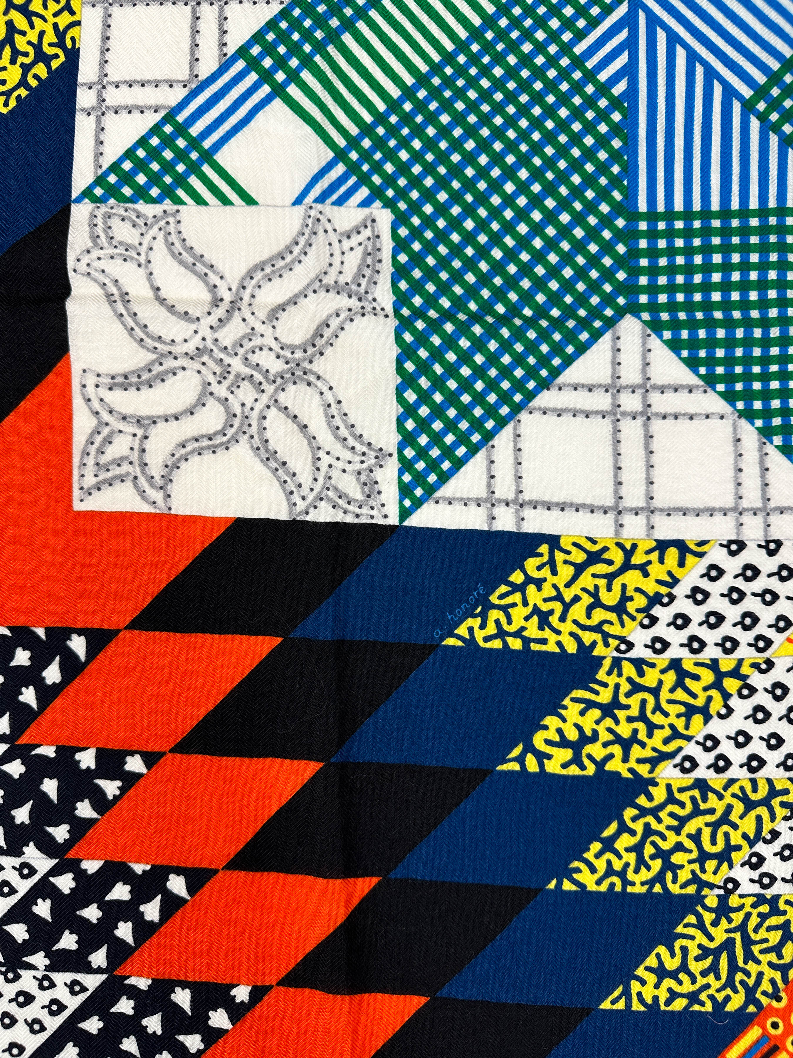 Hermès American Quilts Cashmere Silk 140