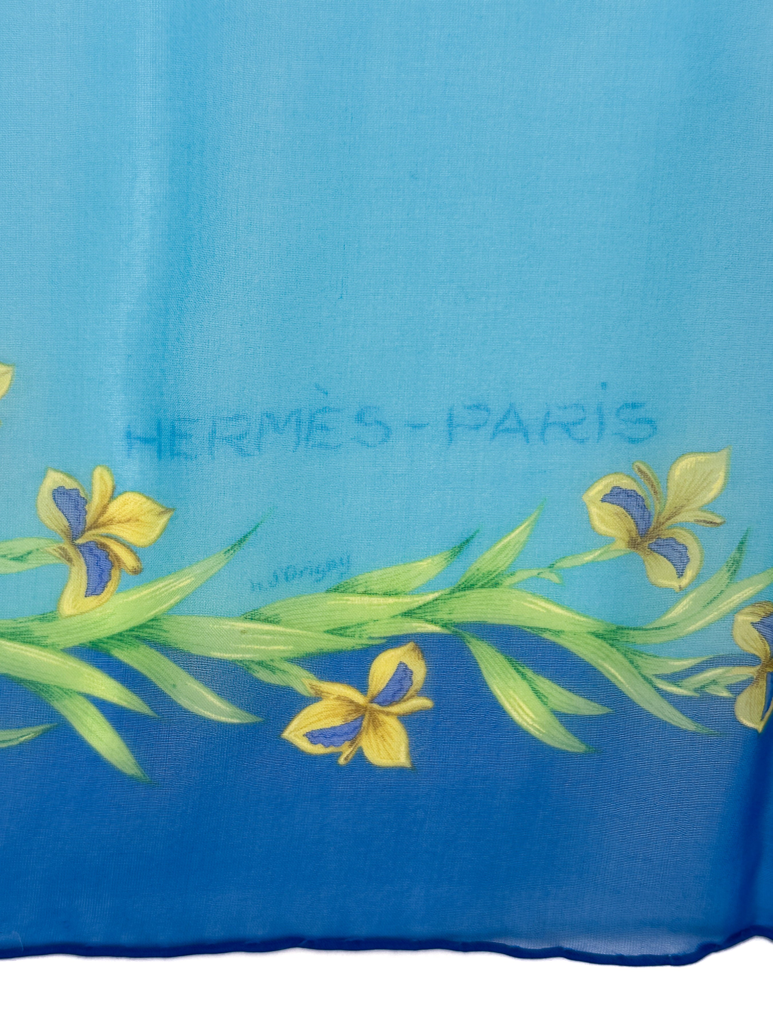 Hermès Cheval Fleuri Mousseline 90
