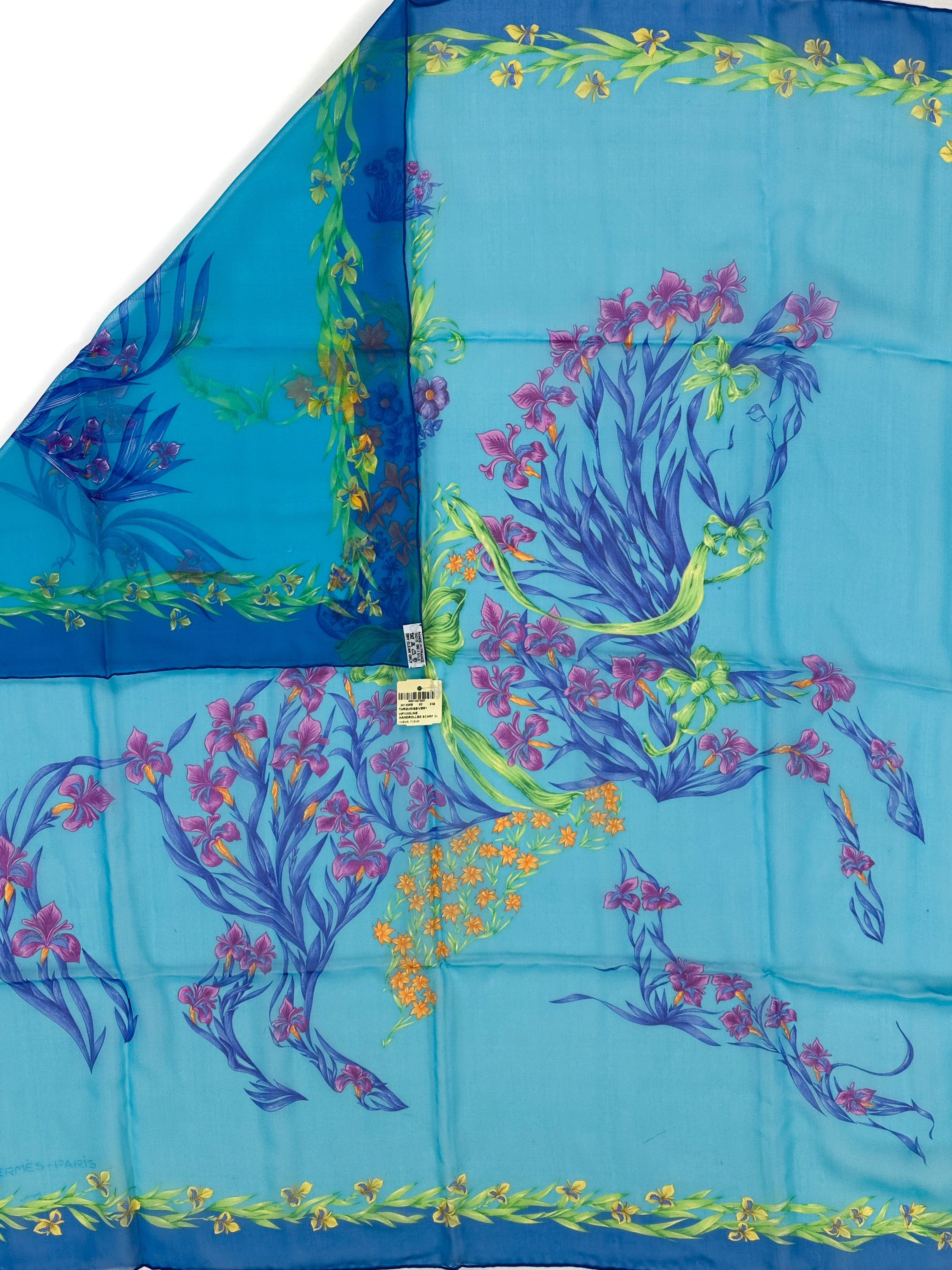 Hermès Cheval Fleuri Mousseline 90