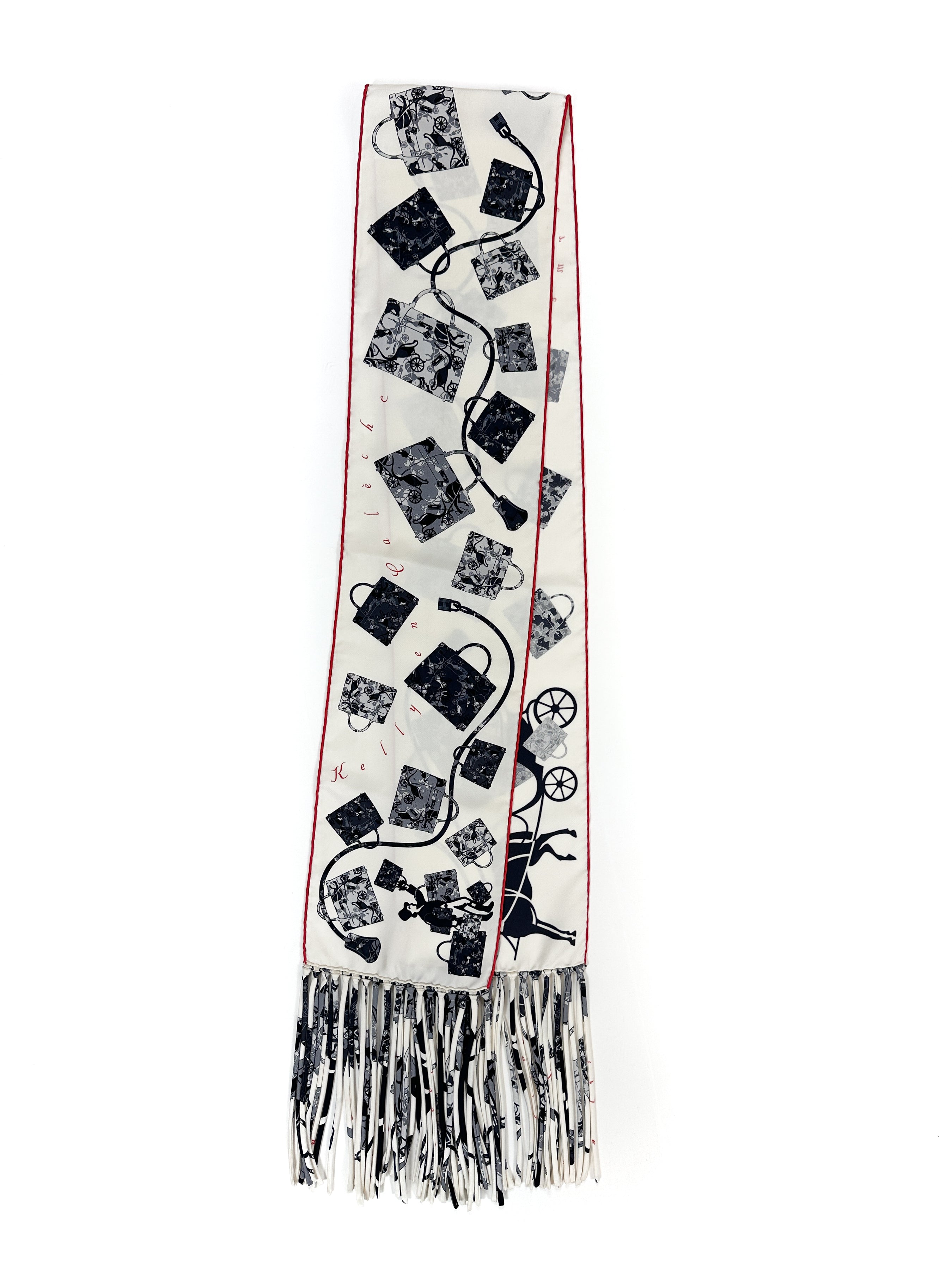 Hermès Kelly en Caleche Fringe Shawl