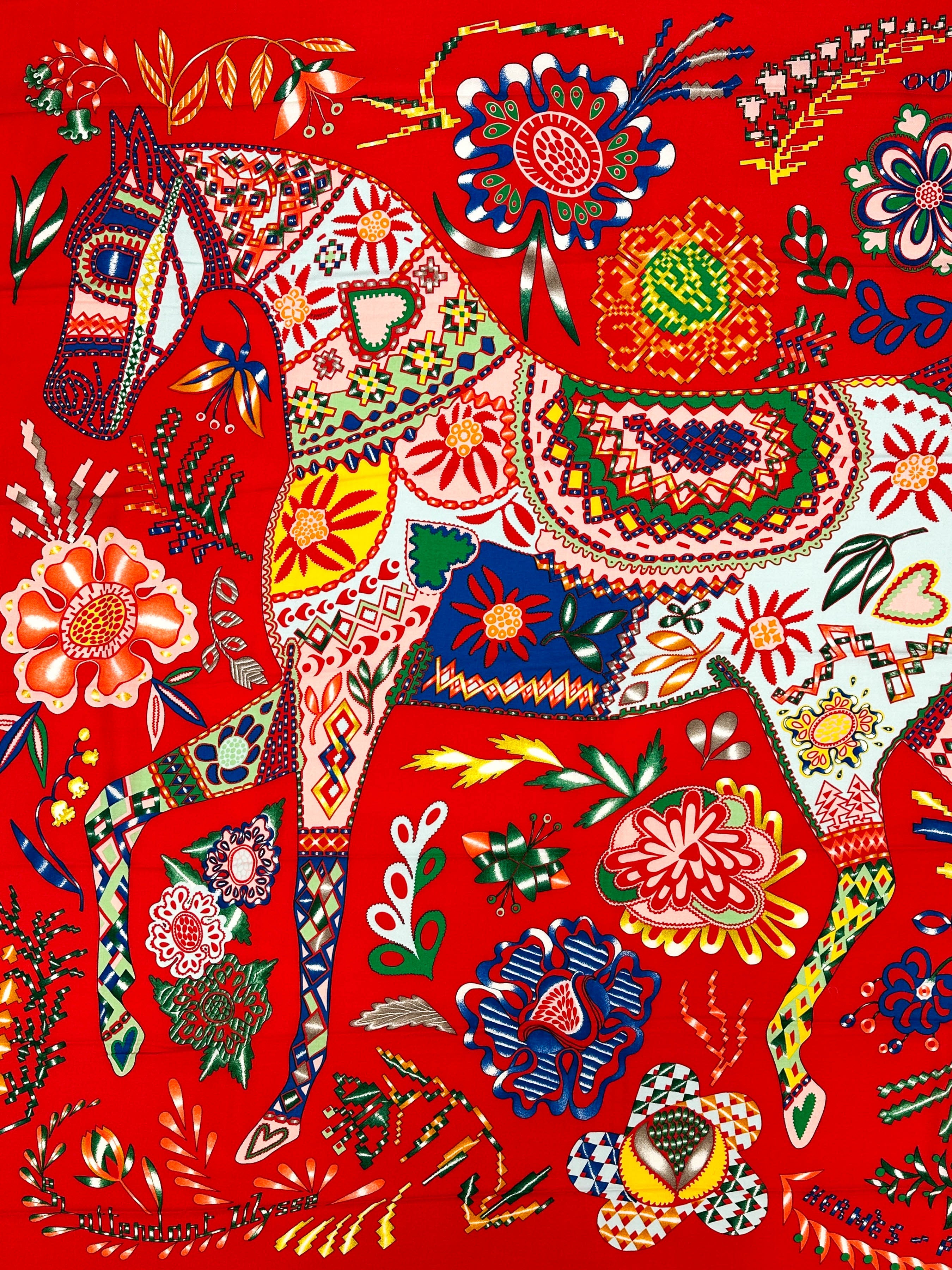 Hermès En Attendant Ulysse Cashmere Silk 140