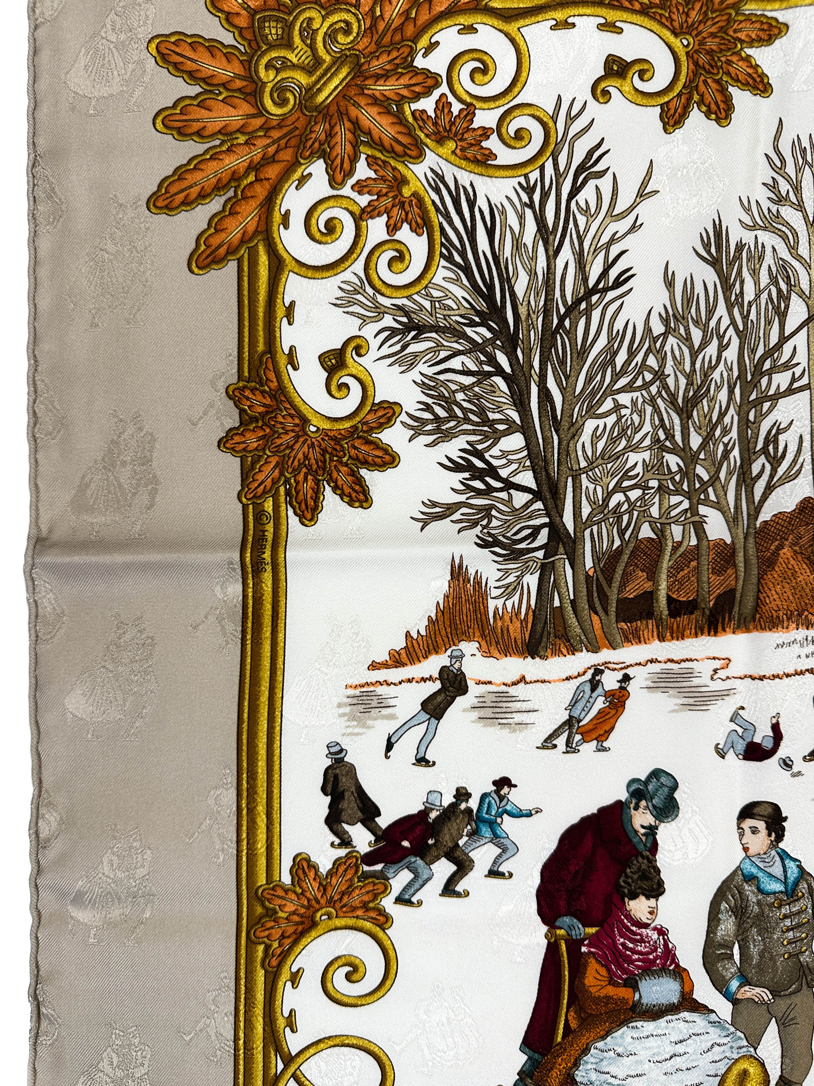 Hermès Joies d'Hiver Jacquard 90